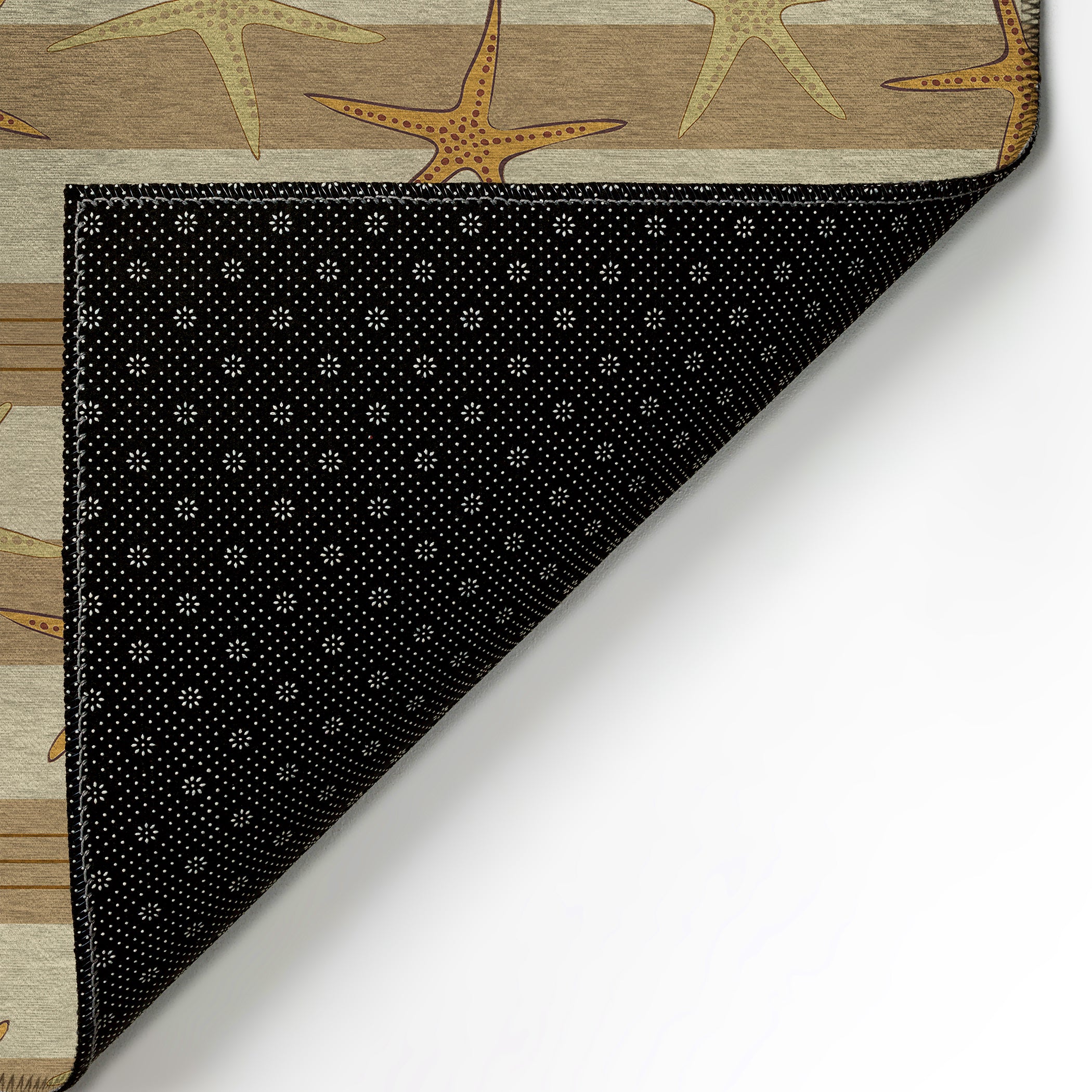 Luxury Machine Washable Indoor/Outdoor Coastal SZ12 Beige Brown Rug 1'8" x 2'6" #shape_Rectangle