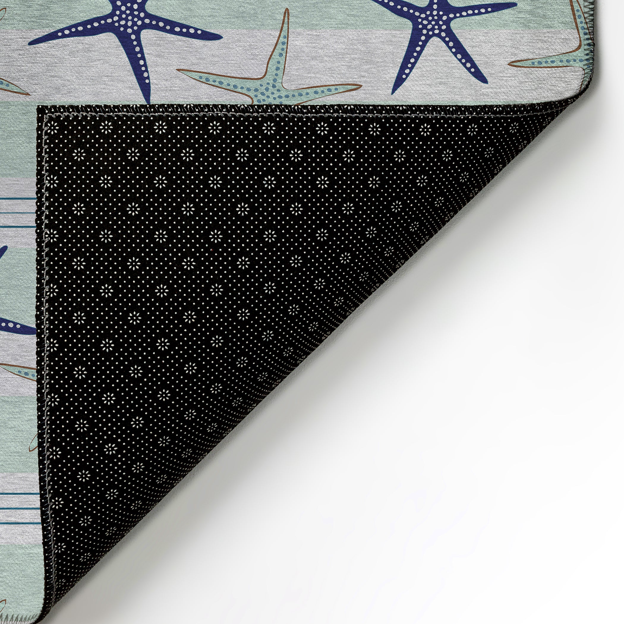 Luxury Machine Washable Indoor/Outdoor Coastal SZ12 Mist Blue Rug 1'8" x 2'6" #shape_Rectangle