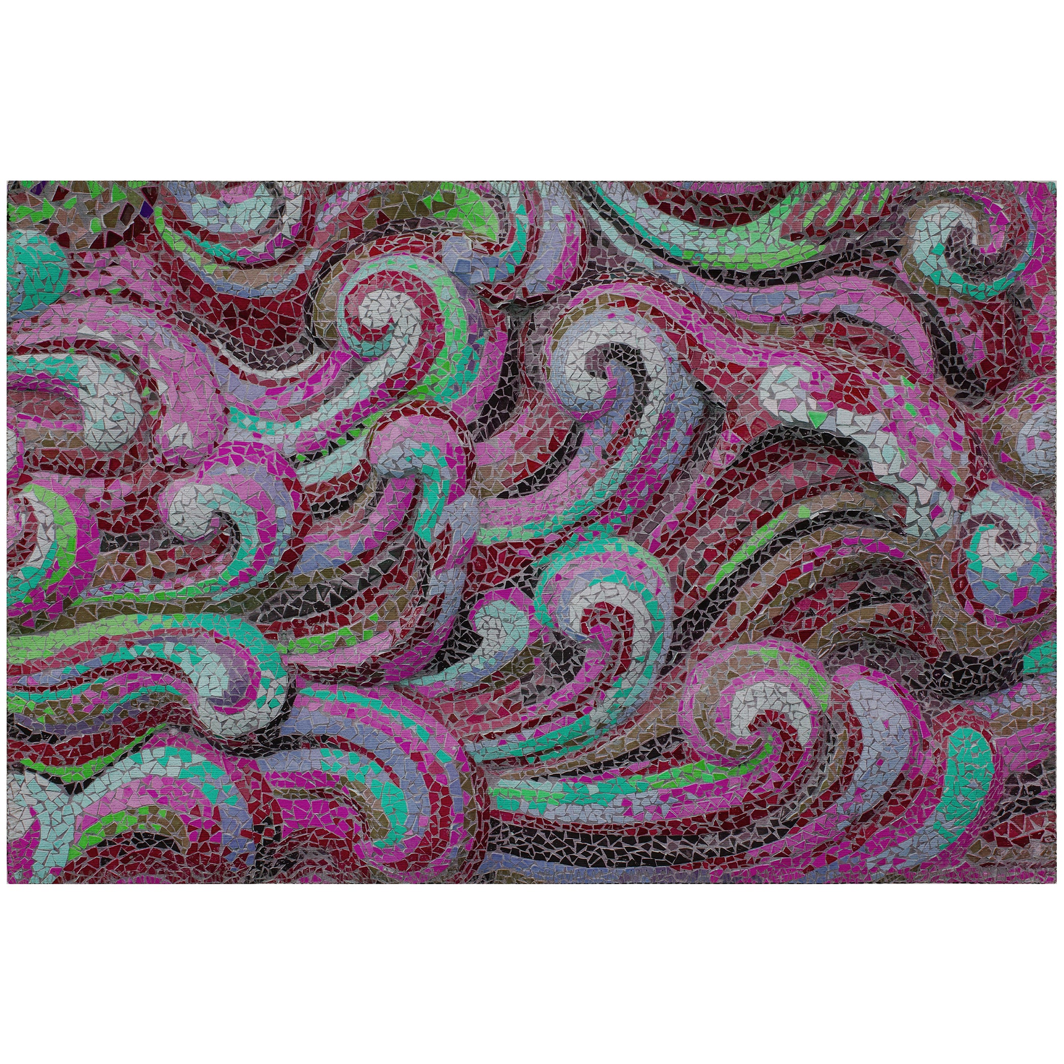 Luxury Machine Washable Indoor/Outdoor Coastal SZ14 Scarlett Red Rug 1'8" x 2'6" #shape_Rectangle