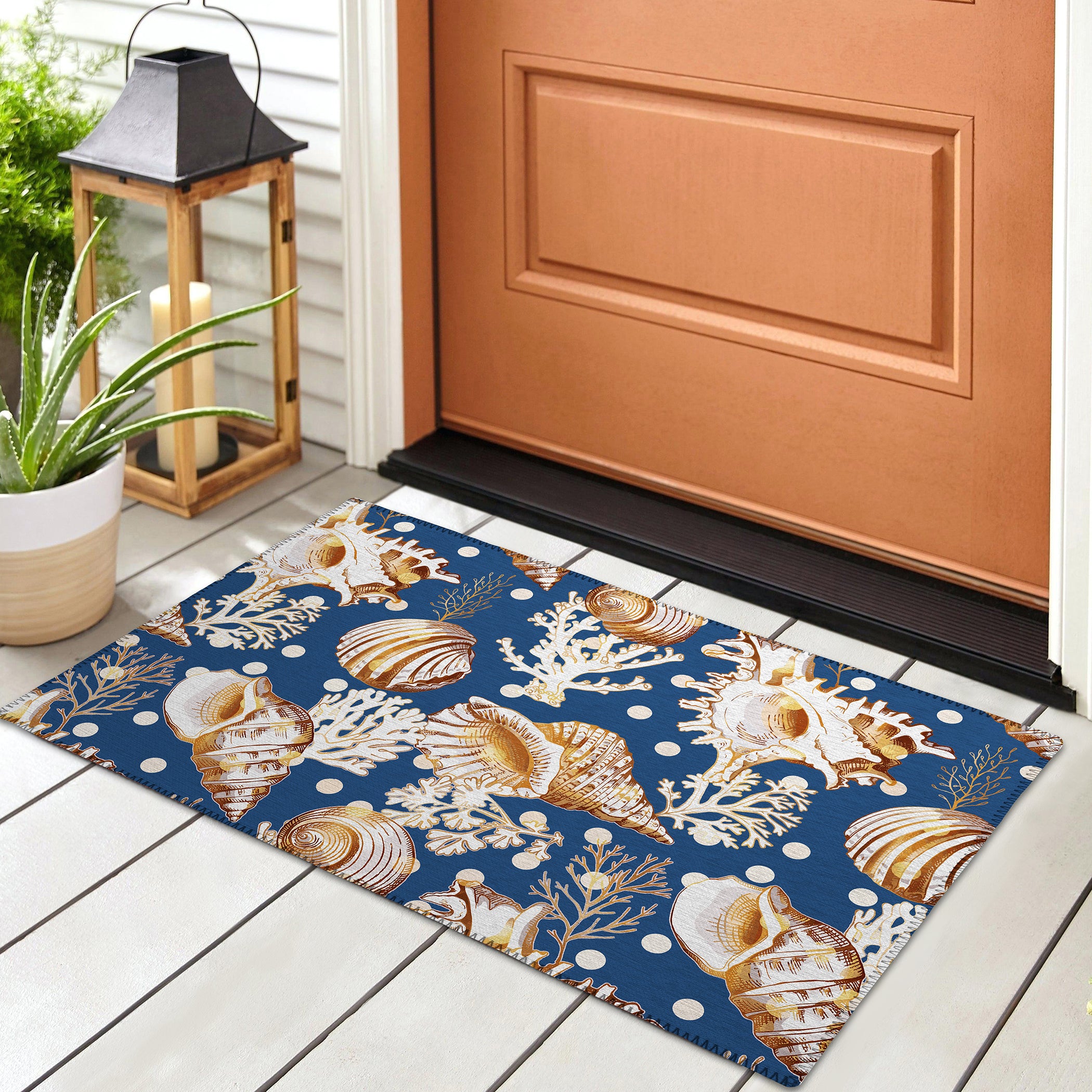 Luxury Machine Washable Indoor/Outdoor Coastal SZ6 Navy Blue Rug 1'8" x 2'6" #shape_Rectangle