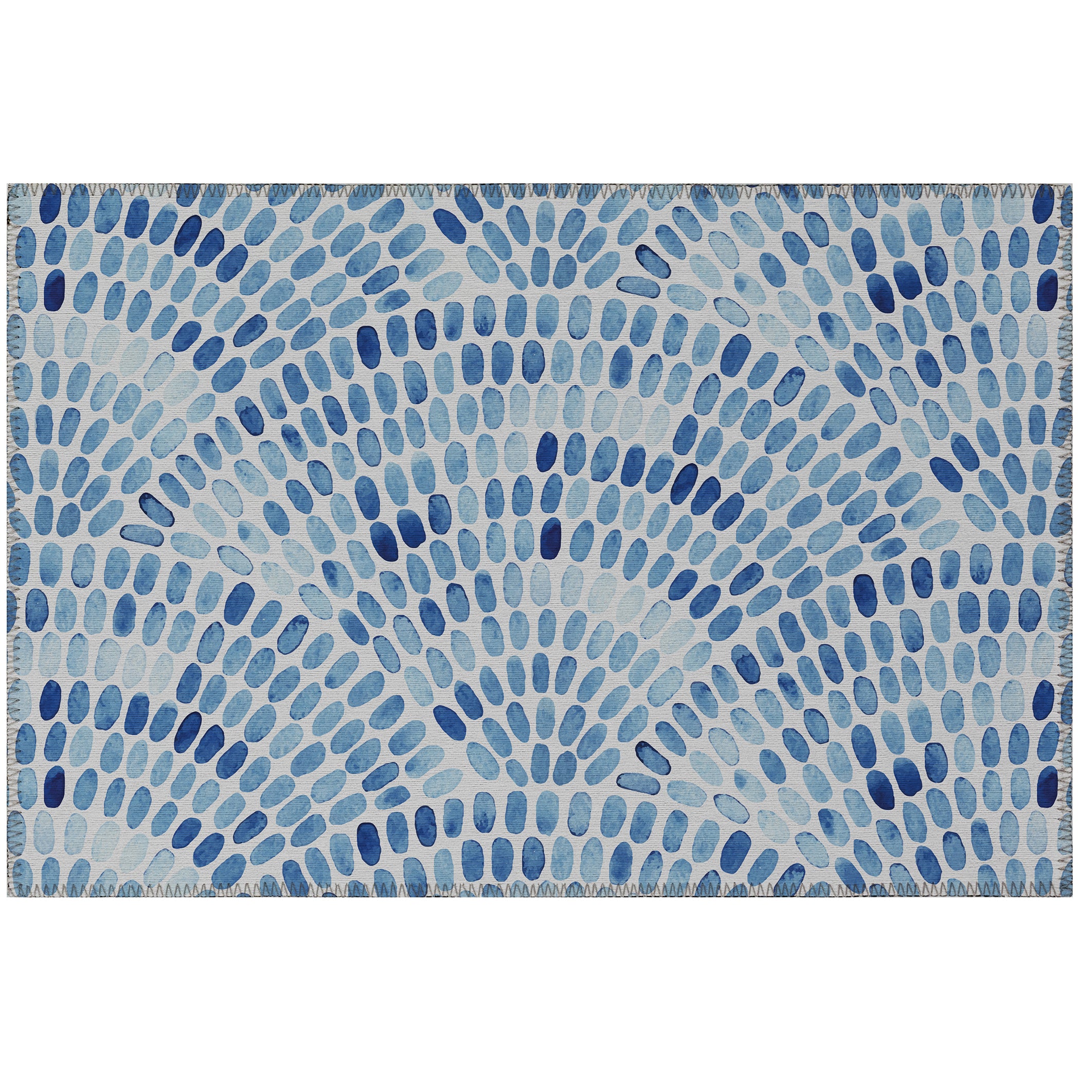 Luxury Machine Washable Indoor/Outdoor Coastal SZ7 Indigo Blue Rug 1'8" x 2'6" #shape_Rectangle