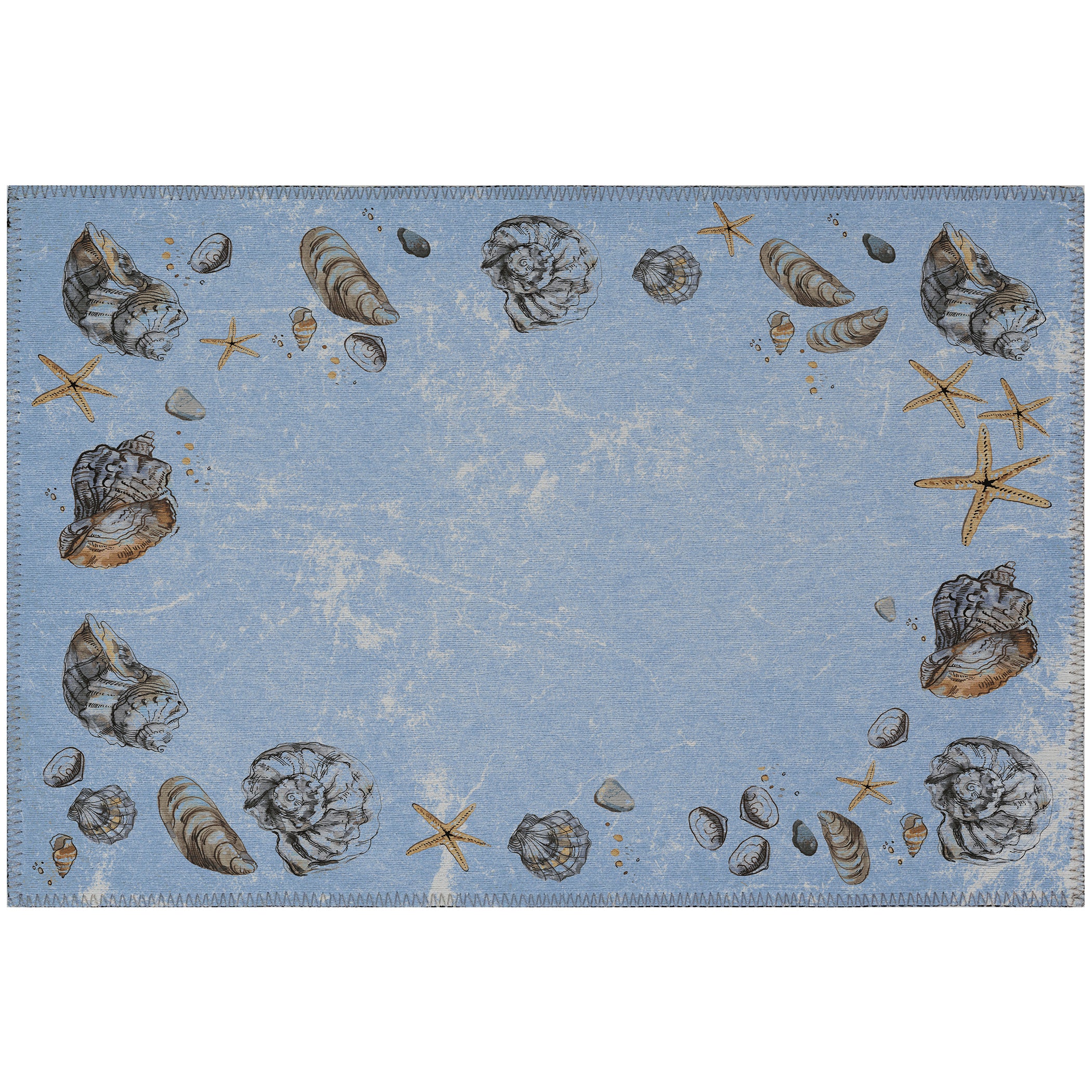 Luxury Machine Washable Indoor/Outdoor Coastal SZ9 Denim Blue Rug 1'8" x 2'6" #shape_Rectangle