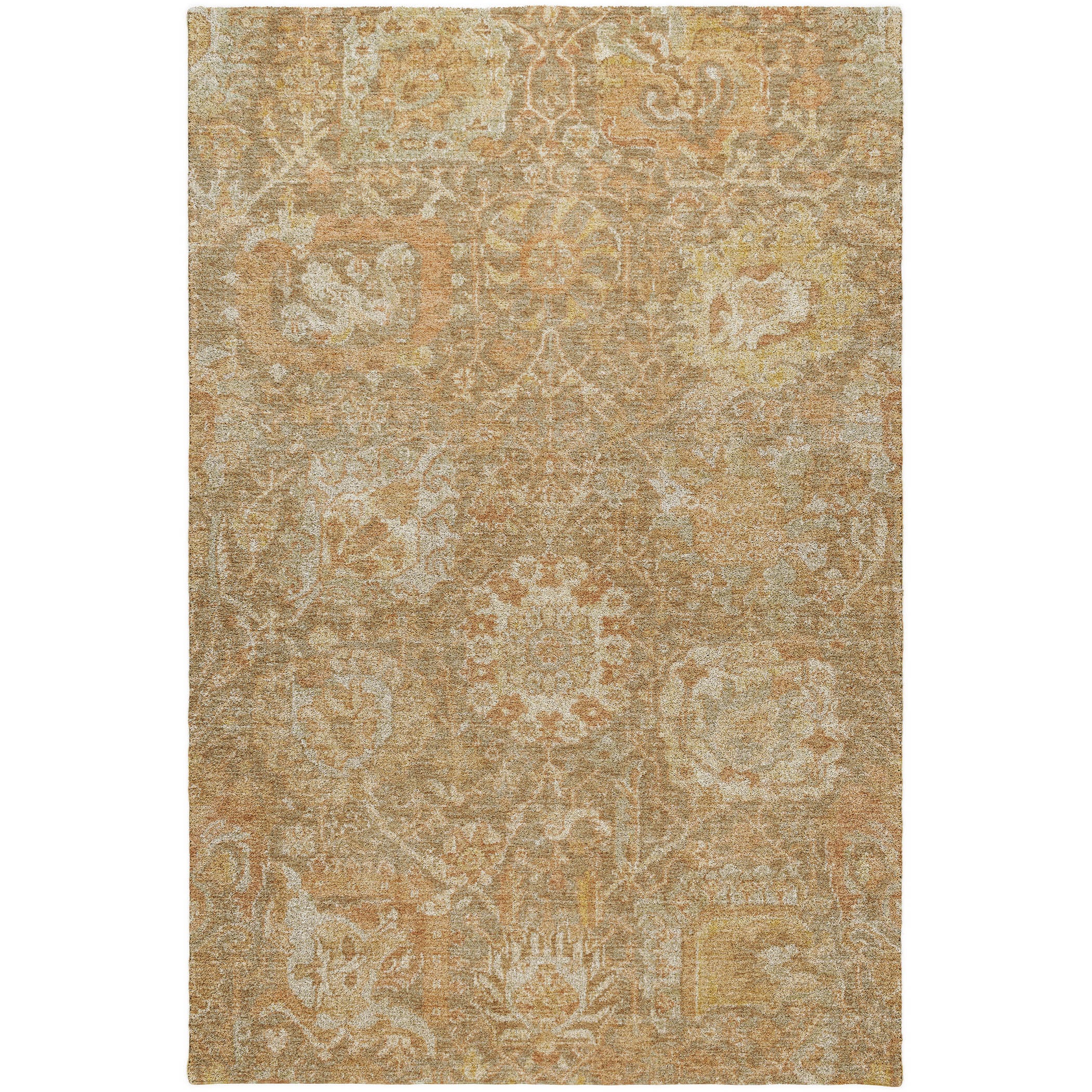 Luxury Washable Indoor/Outdoor Traditional TB10 Khaki Brown Rug 2'6" x 3'10" #shape_Rectangle