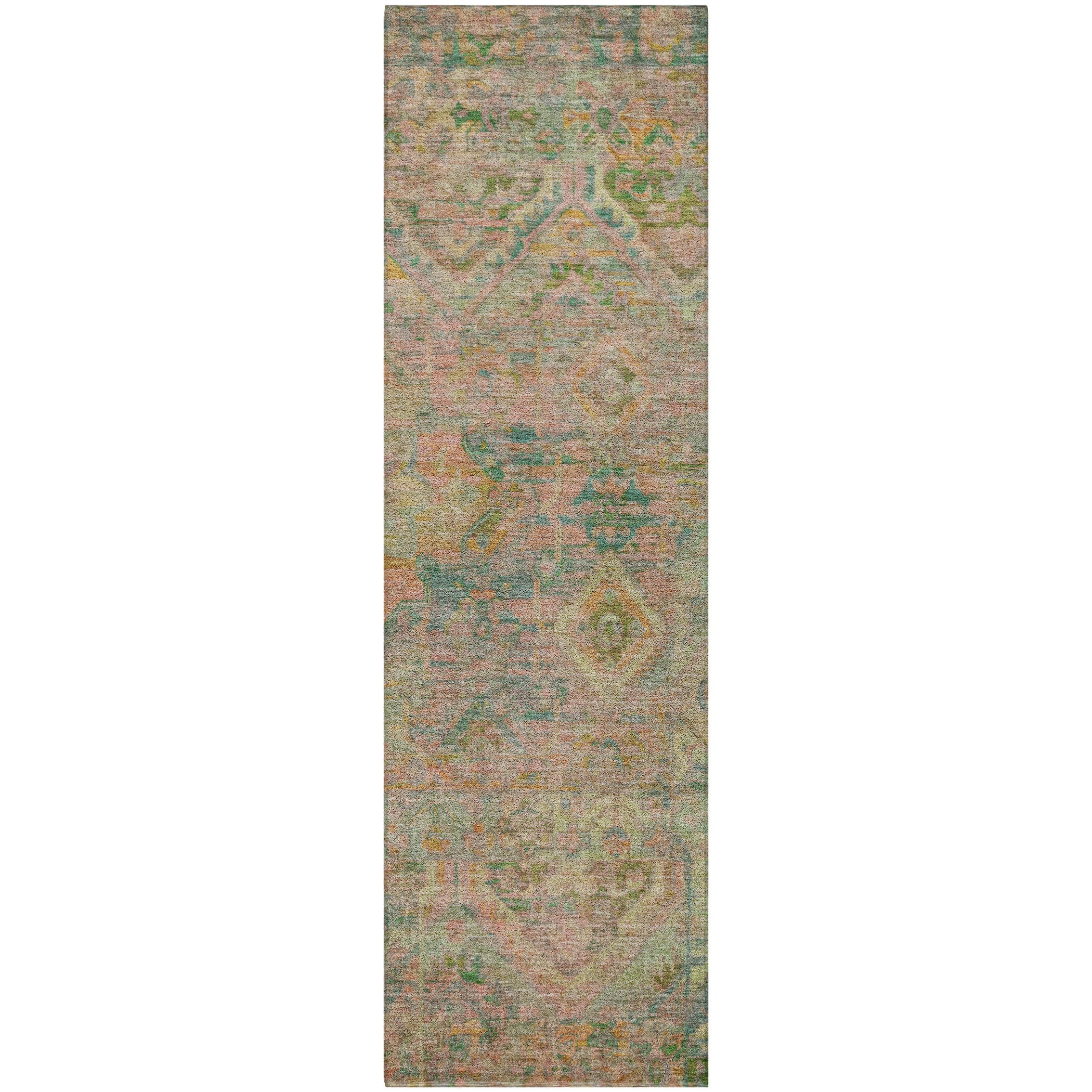 Luxury Washable Indoor/Outdoor Traditional TB6 Blush Pink Rug 2'3" x 7'6" #shape_Runner