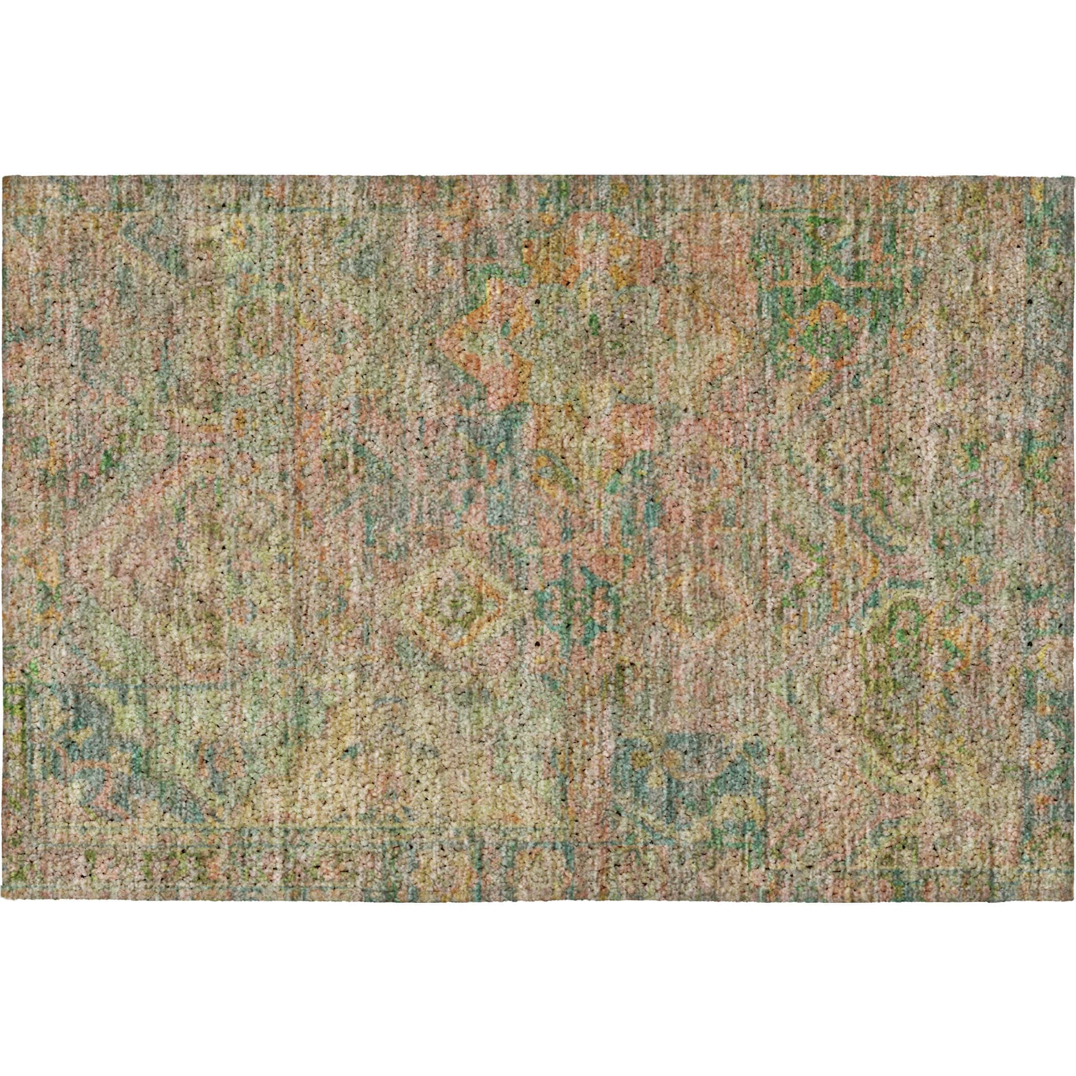 Luxury Washable Indoor/Outdoor Traditional TB6 Blush Pink Rug 1'8" x 2'6" #shape_Rectangle
