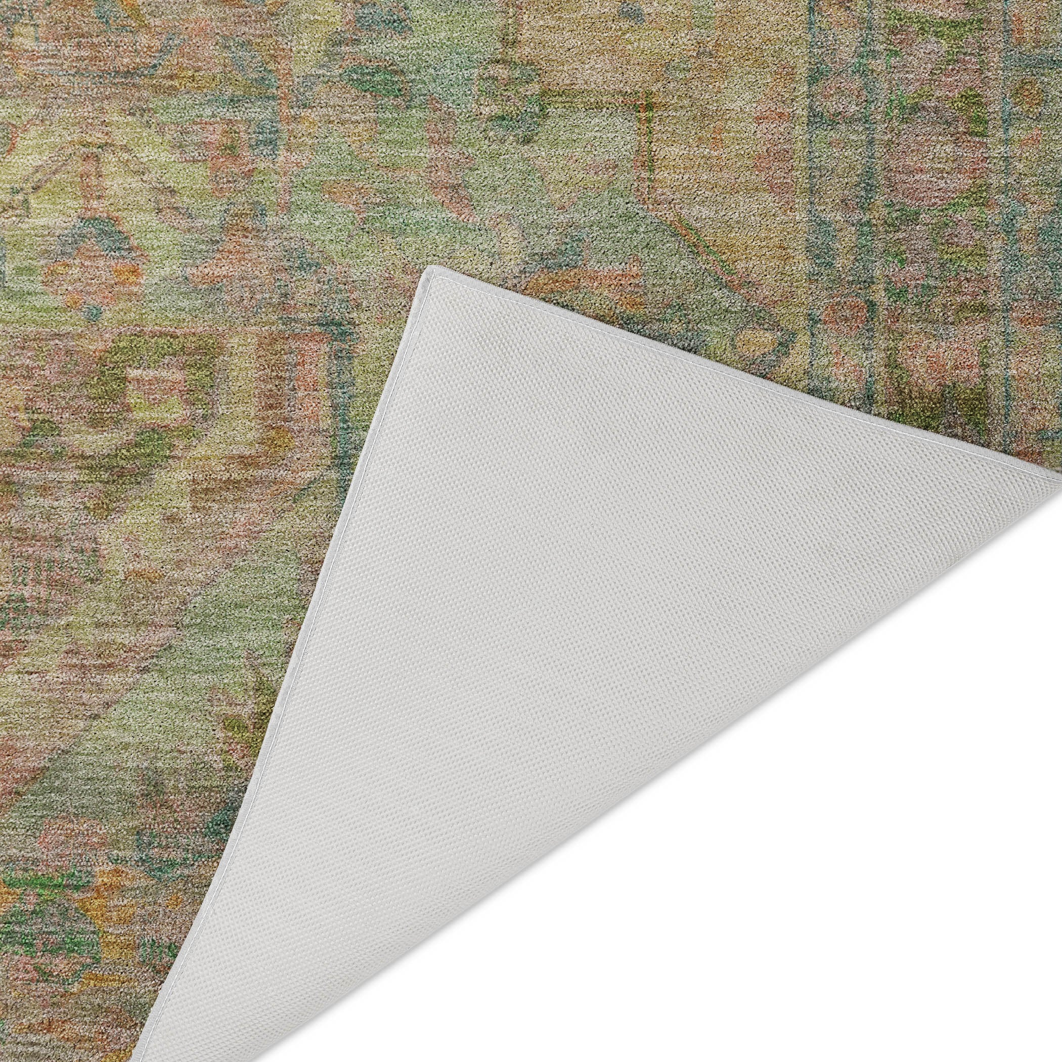 Luxury Washable Indoor/Outdoor Traditional TB6 Blush Pink Rug 1'8" x 2'6" #shape_Rectangle