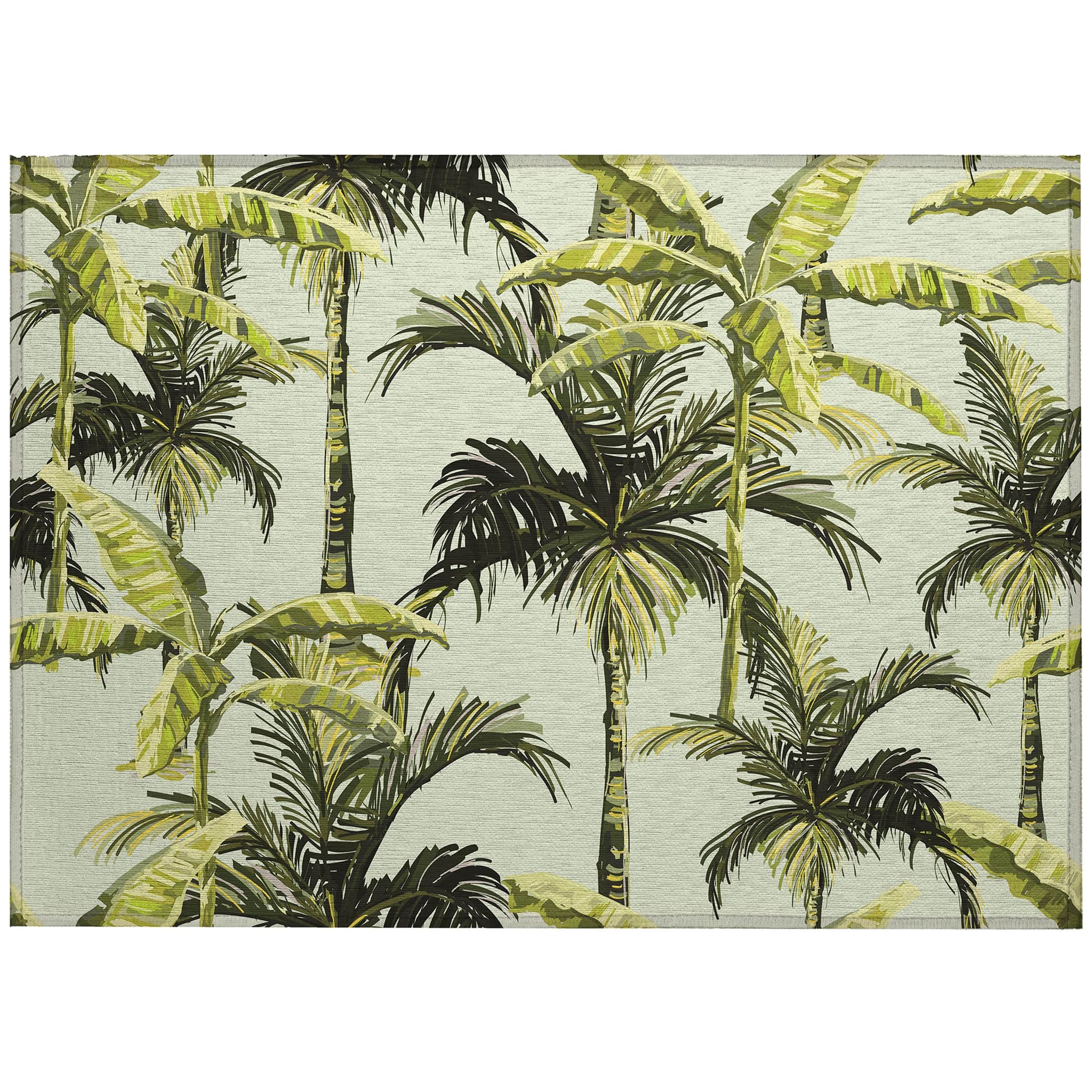 Luxury Machine Washable Indoor/Outdoor Tropical TC10 Aloe Green Rug 1'8" x 2'6" #shape_Rectangle