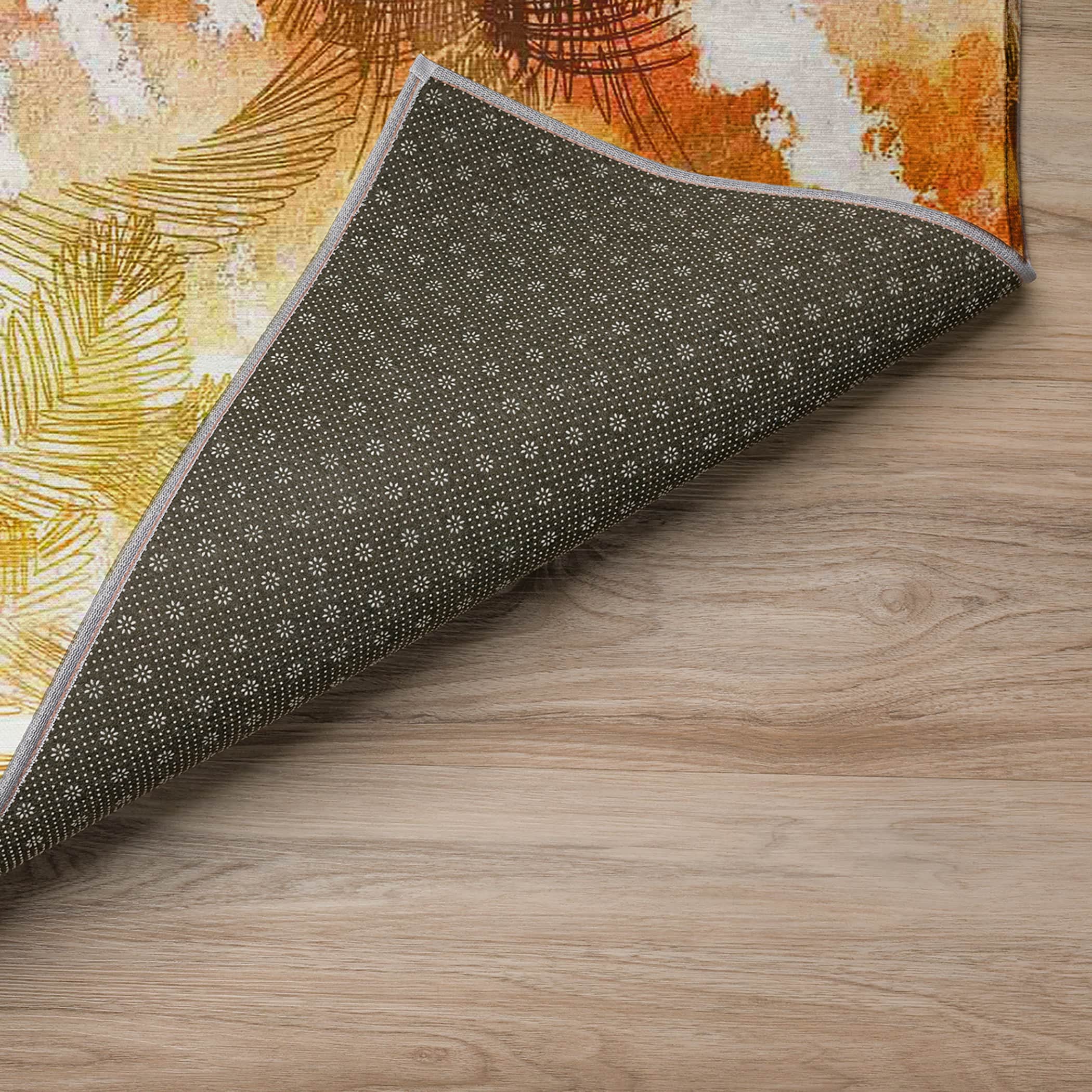 Luxury Machine Washable Indoor/Outdoor Tropical TC15 Salmon Multi Rug 1'8" x 2'6" #shape_Rectangle