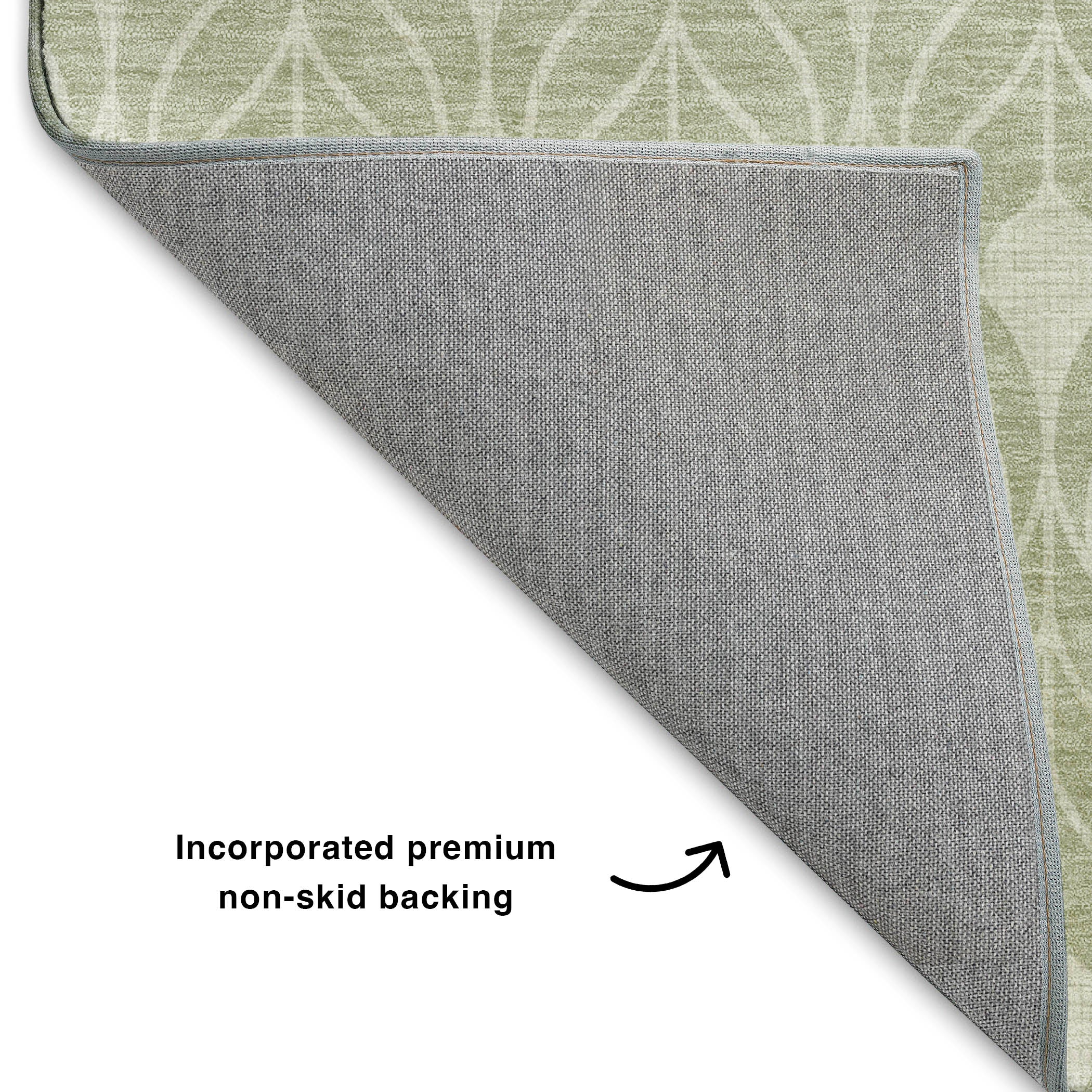 Luxury Washable Indoor/Outdoor Geometric TR10 Celery Green Rug 1'8" x 2'6" #shape_Rectangle