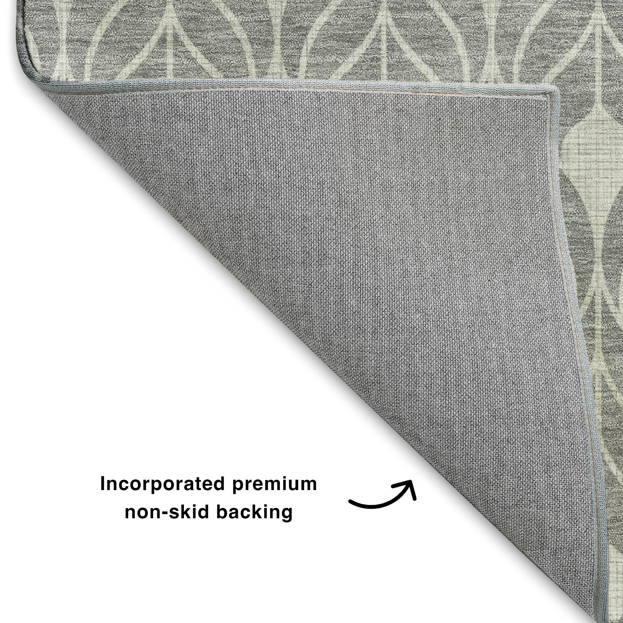 Luxury Washable Indoor/Outdoor Geometric TR10 Gray Rug 1'8" x 2'6" #shape_Rectangle