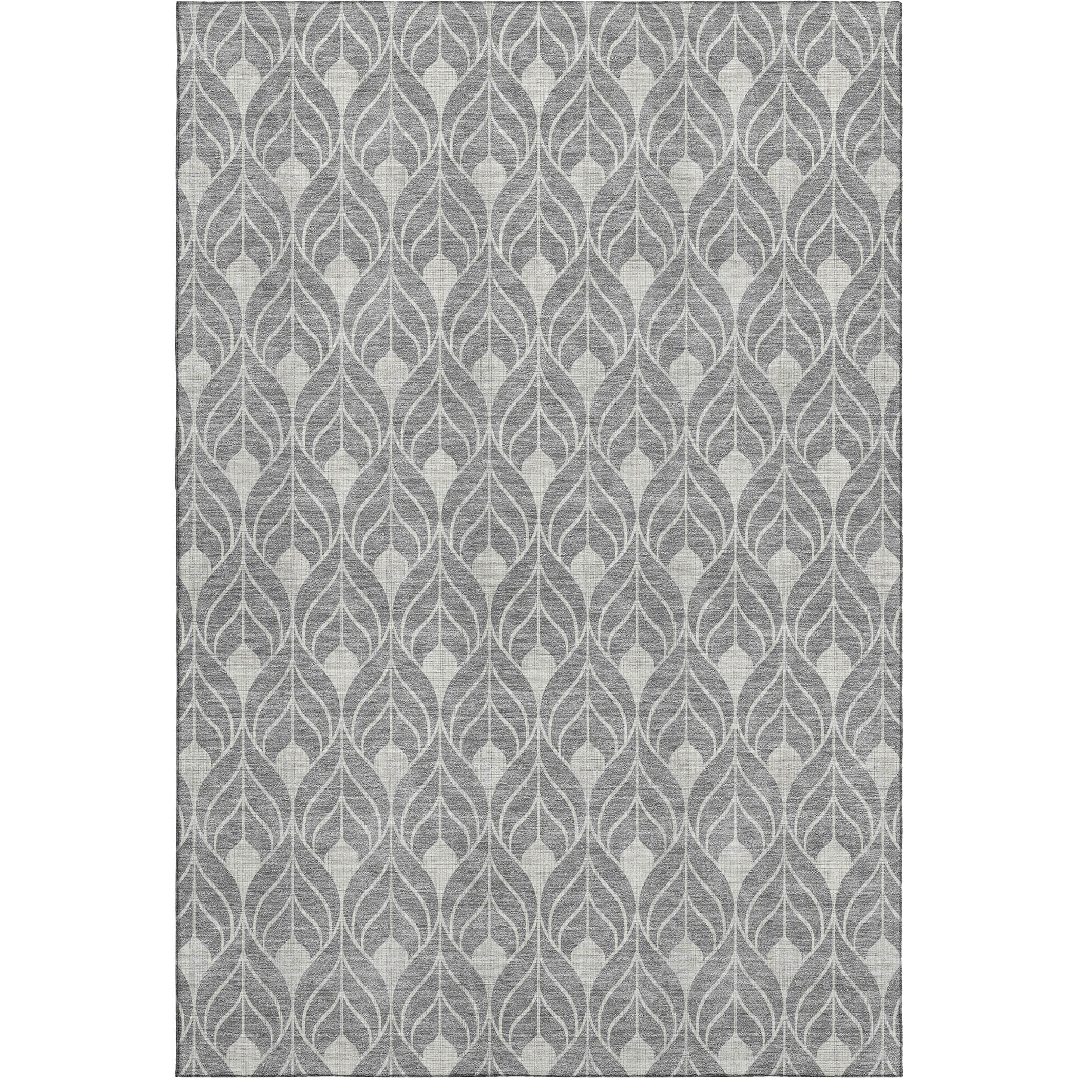 Luxury Washable Indoor/Outdoor Geometric TR10 Gray Rug 2'6" x 3'10" #shape_Rectangle