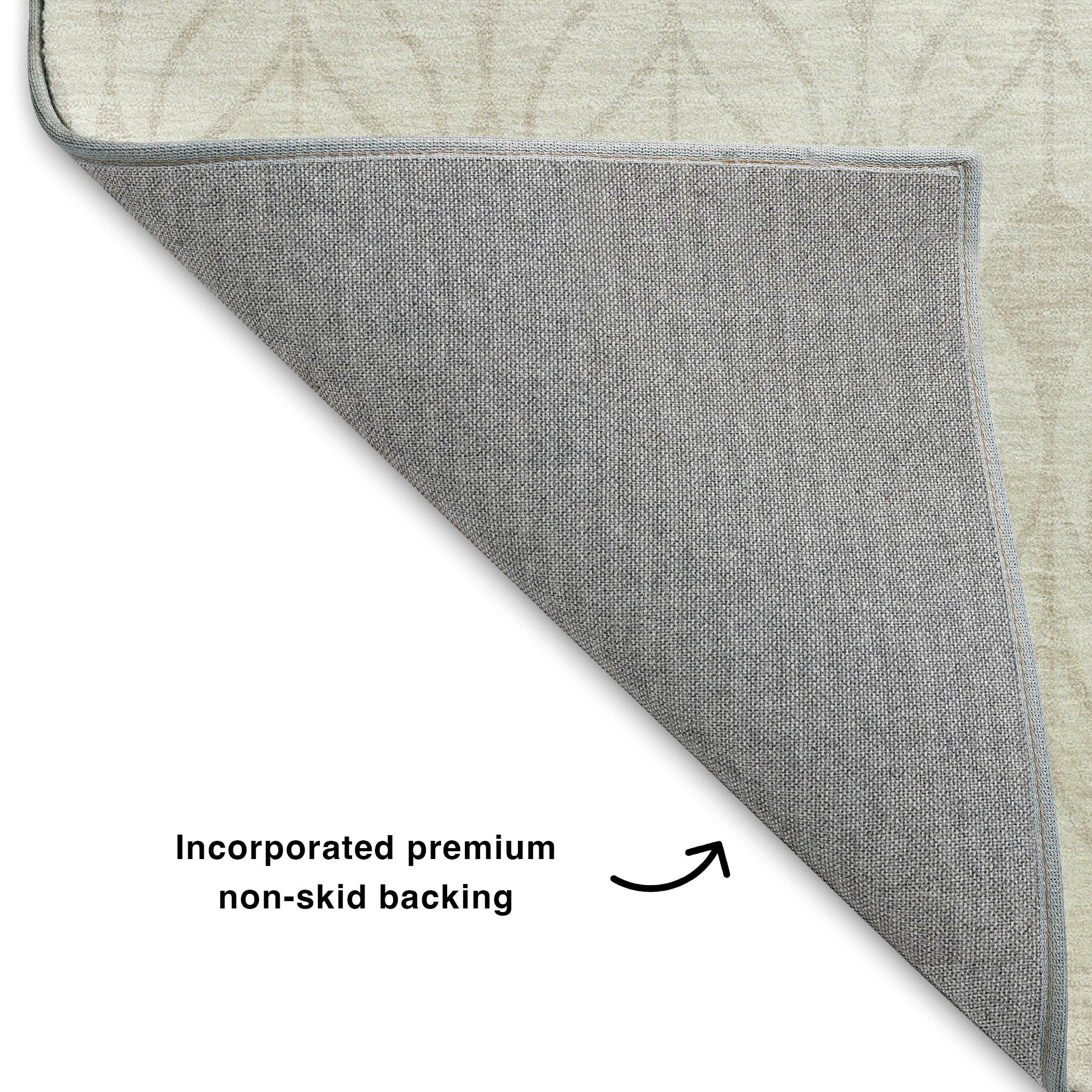 Luxury Washable Indoor/Outdoor Geometric TR10 Ivory Rug 1'8" x 2'6" #shape_Rectangle