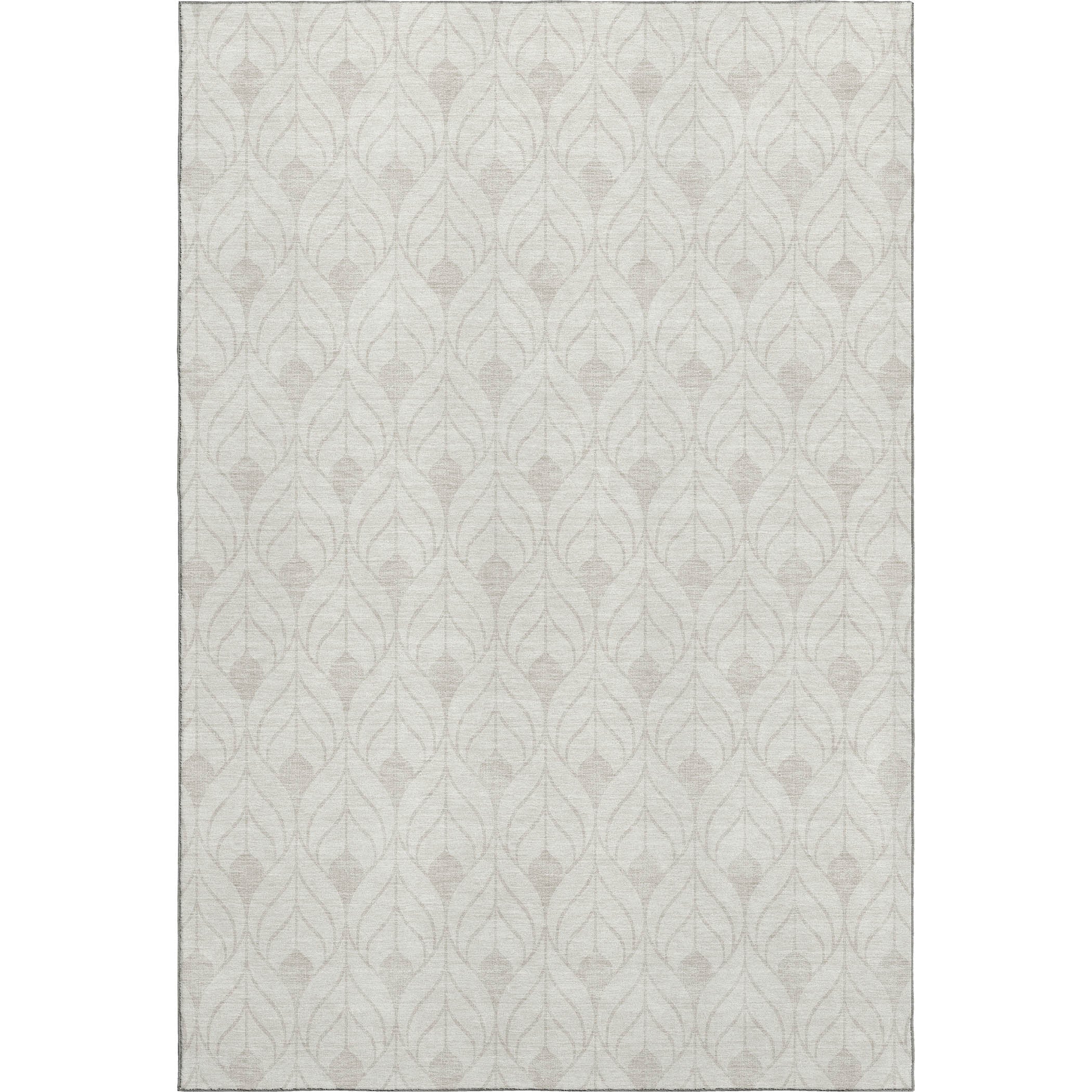 Luxury Washable Indoor/Outdoor Geometric TR10 Ivory Rug 2'6" x 3'10" #shape_Rectangle