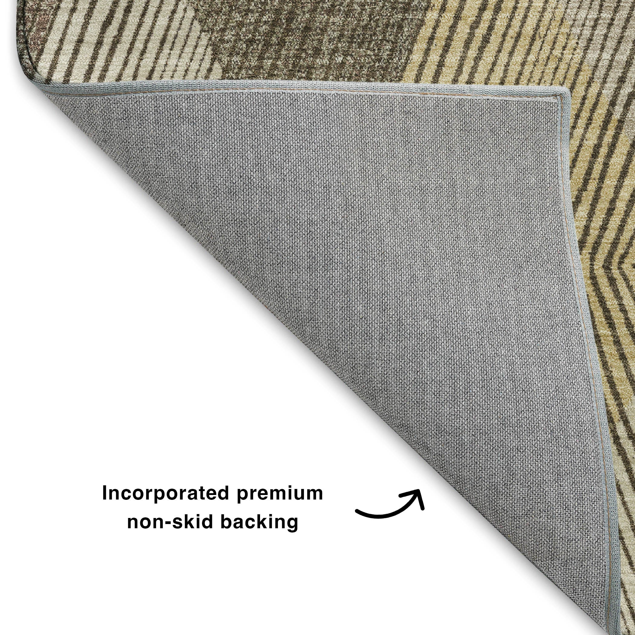 Luxury Washable Indoor/Outdoor Geometric TR11 Brown Rug 1'8" x 2'6" #shape_Rectangle