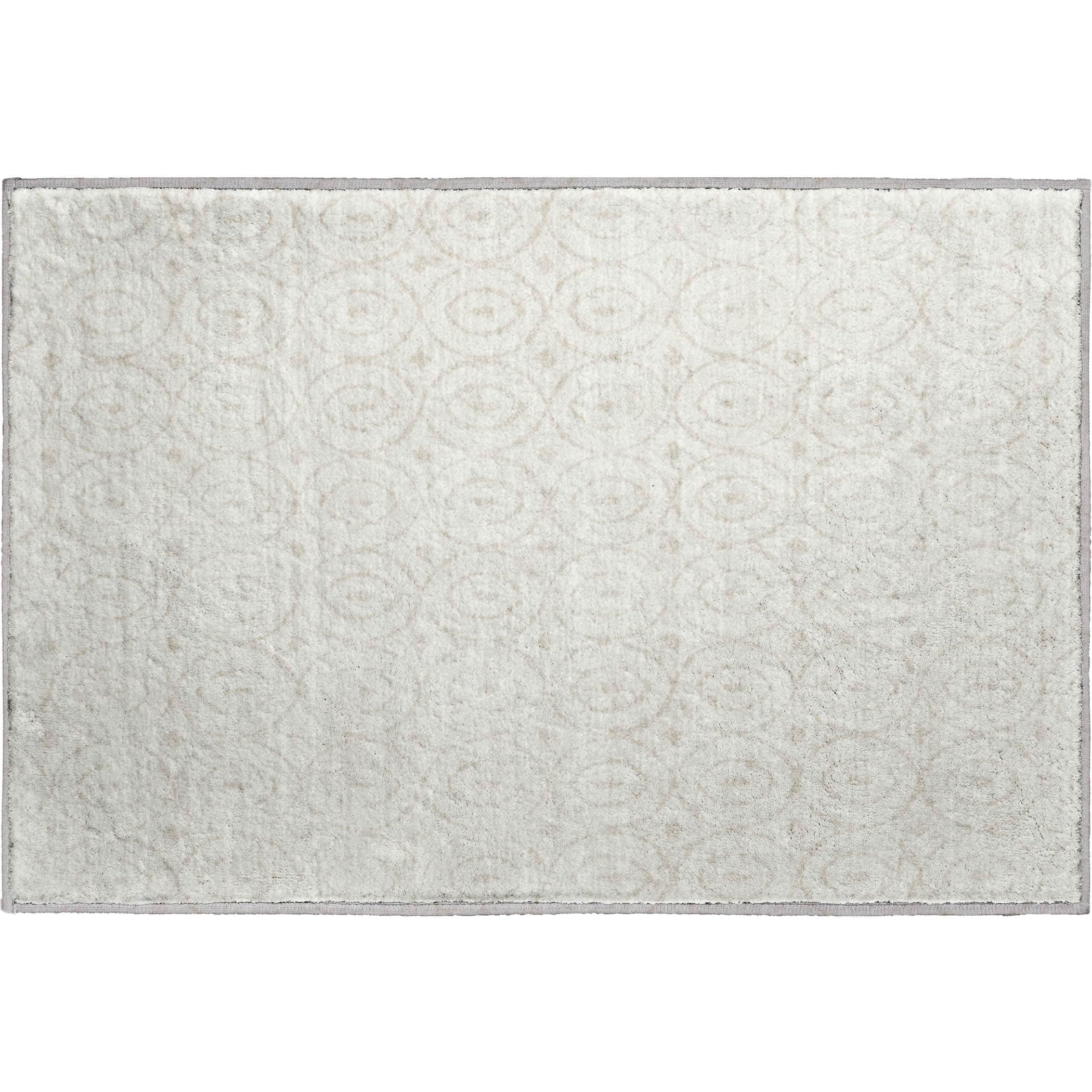 Luxury Washable Indoor/Outdoor Geometric TR12 Ivory Rug 1'8" x 2'6" #shape_Rectangle