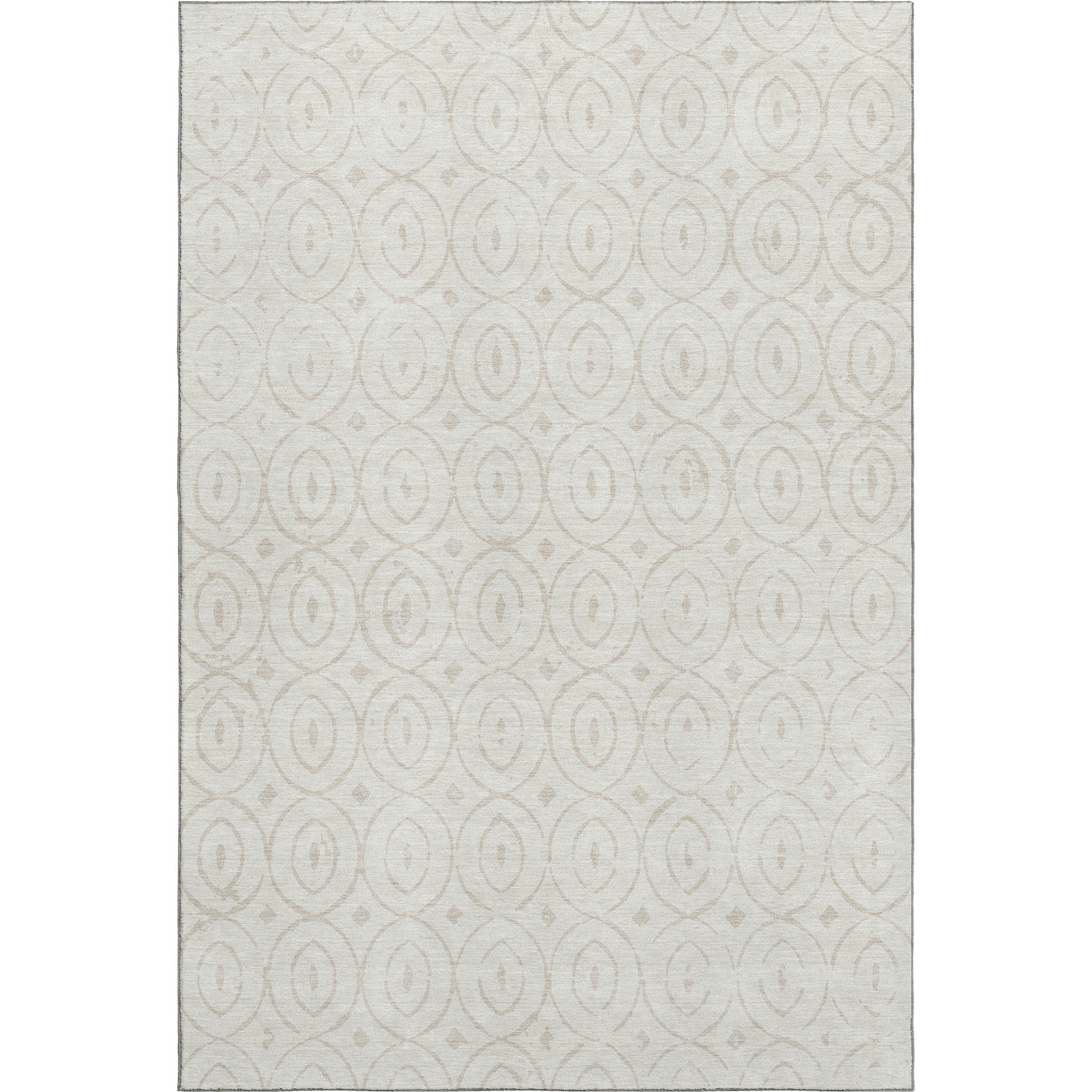 Luxury Washable Indoor/Outdoor Geometric TR12 Ivory Rug 2'6" x 3'10" #shape_Rectangle