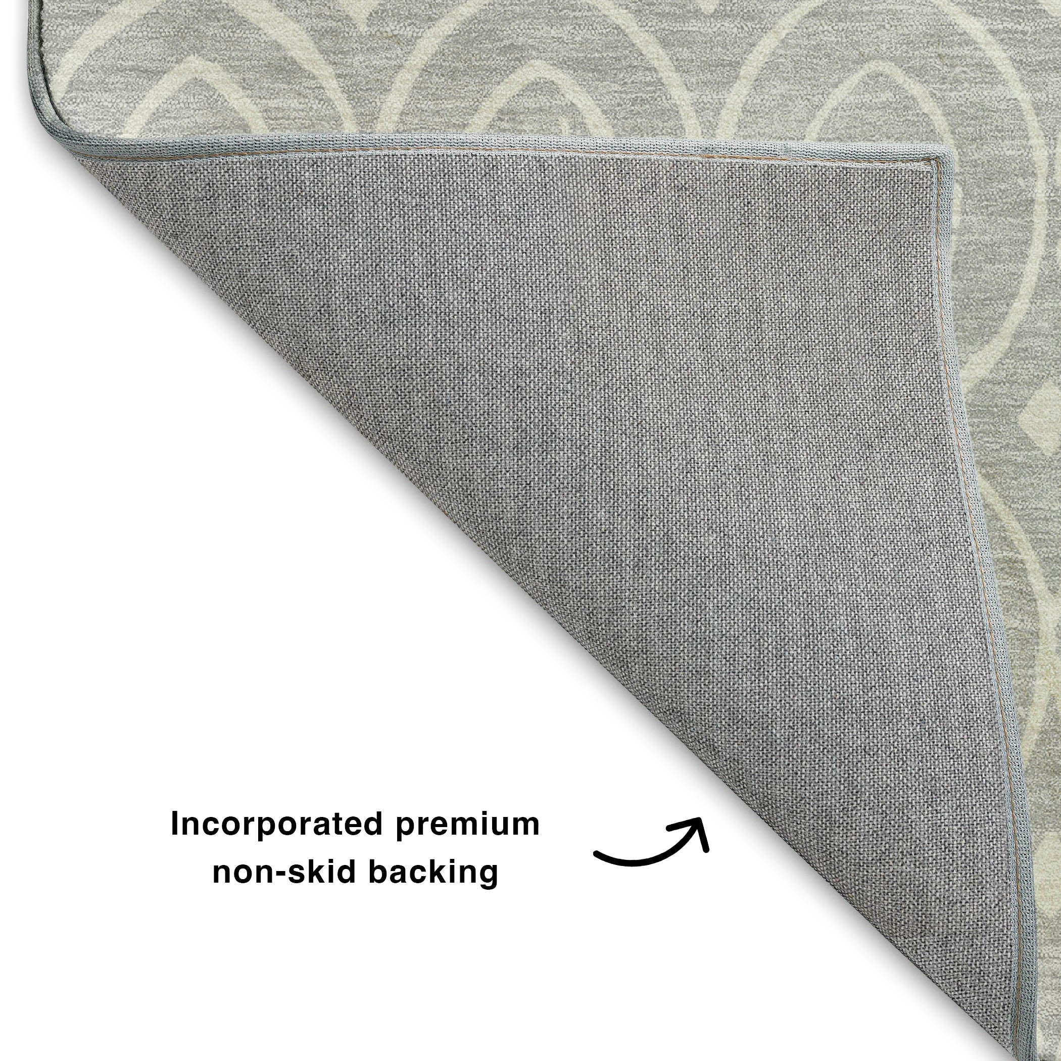 Luxury Washable Indoor/Outdoor Geometric TR12 Silver Gray Rug 1'8" x 2'6" #shape_Rectangle