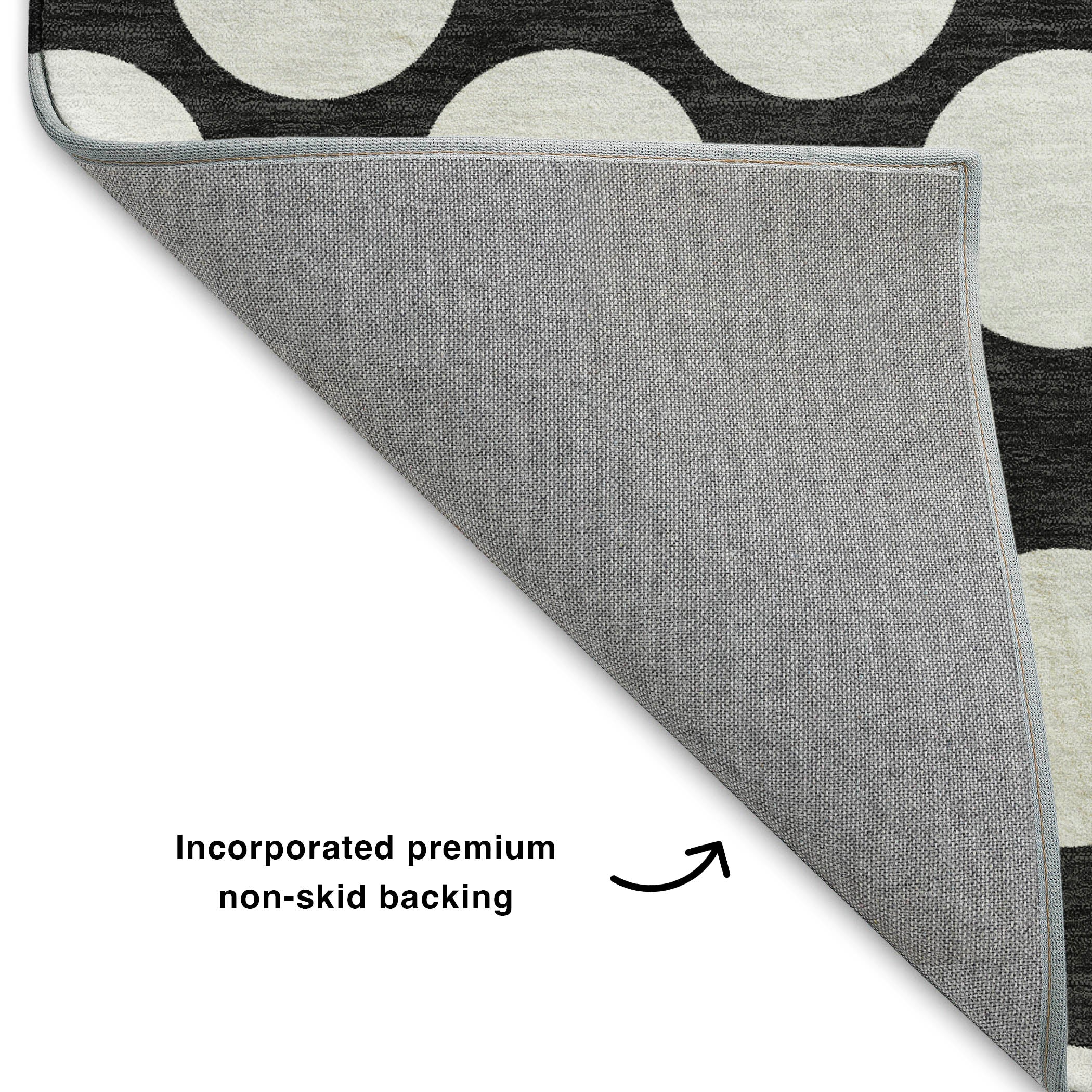 Luxury Washable Indoor/Outdoor Geometric TR13 Black Rug 1'8" x 2'6" #shape_Rectangle