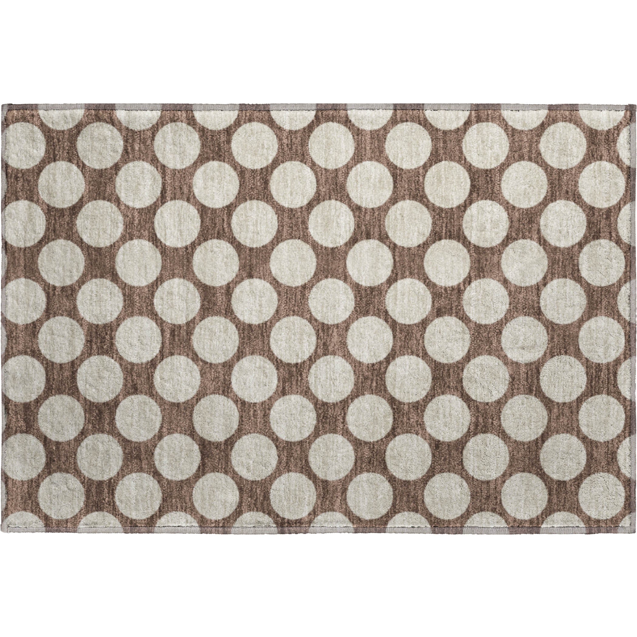 Luxury Washable Indoor/Outdoor Geometric TR13 Coffee Brown Rug 1'8" x 2'6" #shape_Rectangle