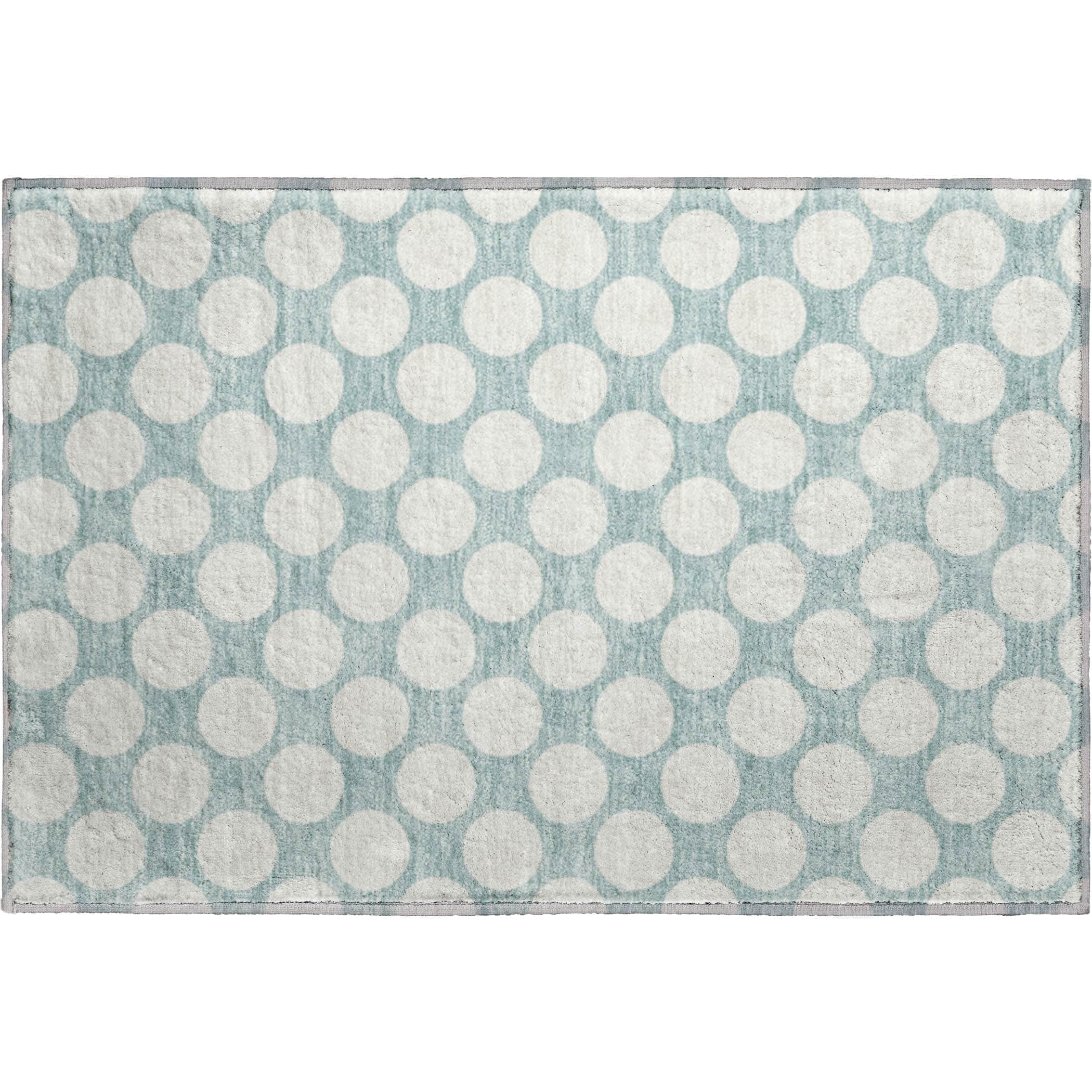 Luxury Washable Indoor/Outdoor Geometric TR13 Seafoam Blue Rug 1'8" x 2'6" #shape_Rectangle