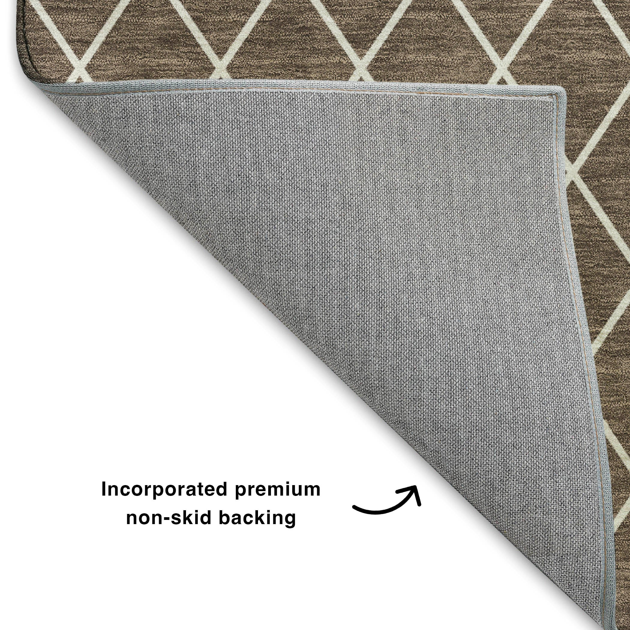 Luxury Washable Indoor/Outdoor Geometric TR15 Brown Rug 1'8" x 2'6" #shape_Rectangle