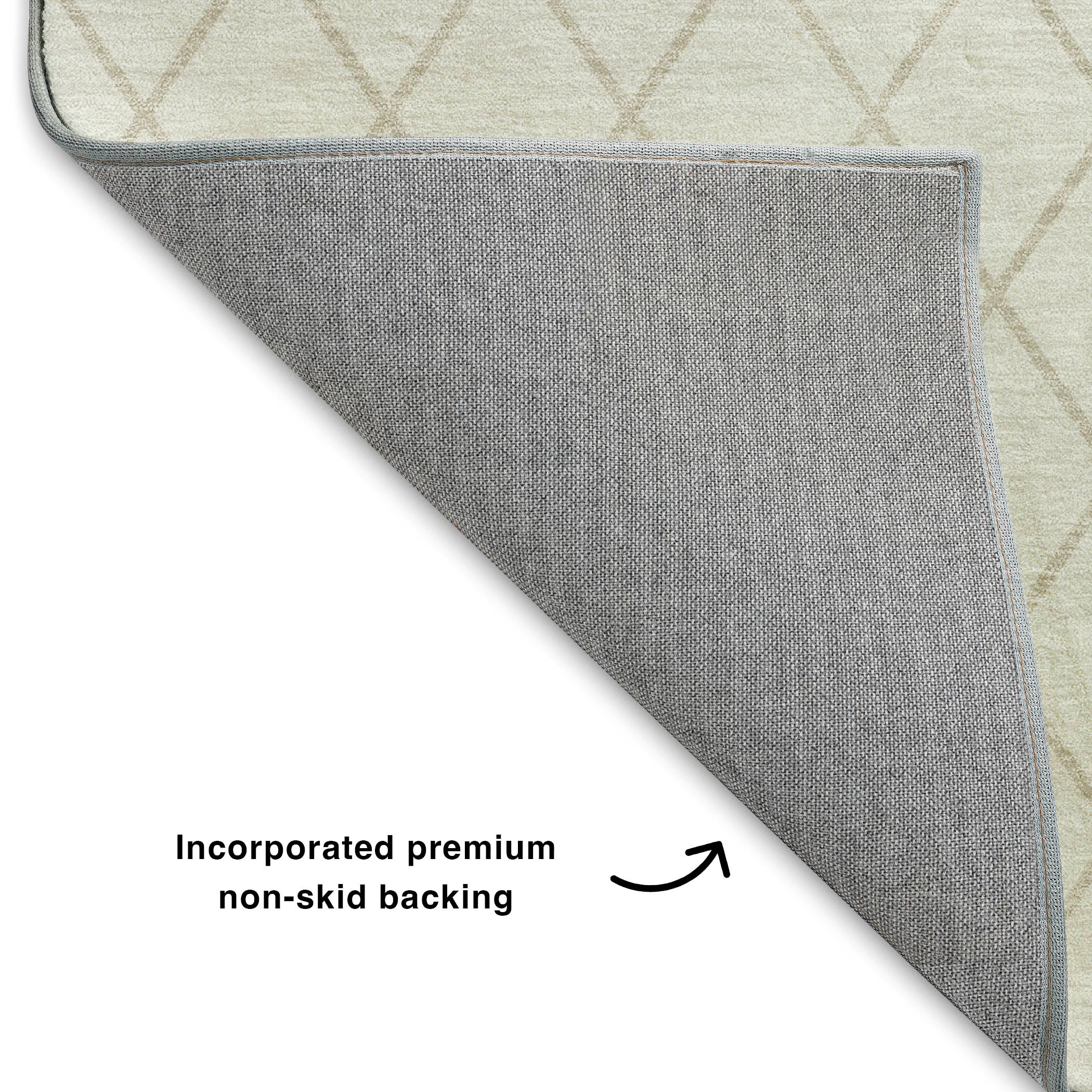 Luxury Washable Indoor/Outdoor Geometric TR15 Ivory Rug 1'8" x 2'6" #shape_Rectangle