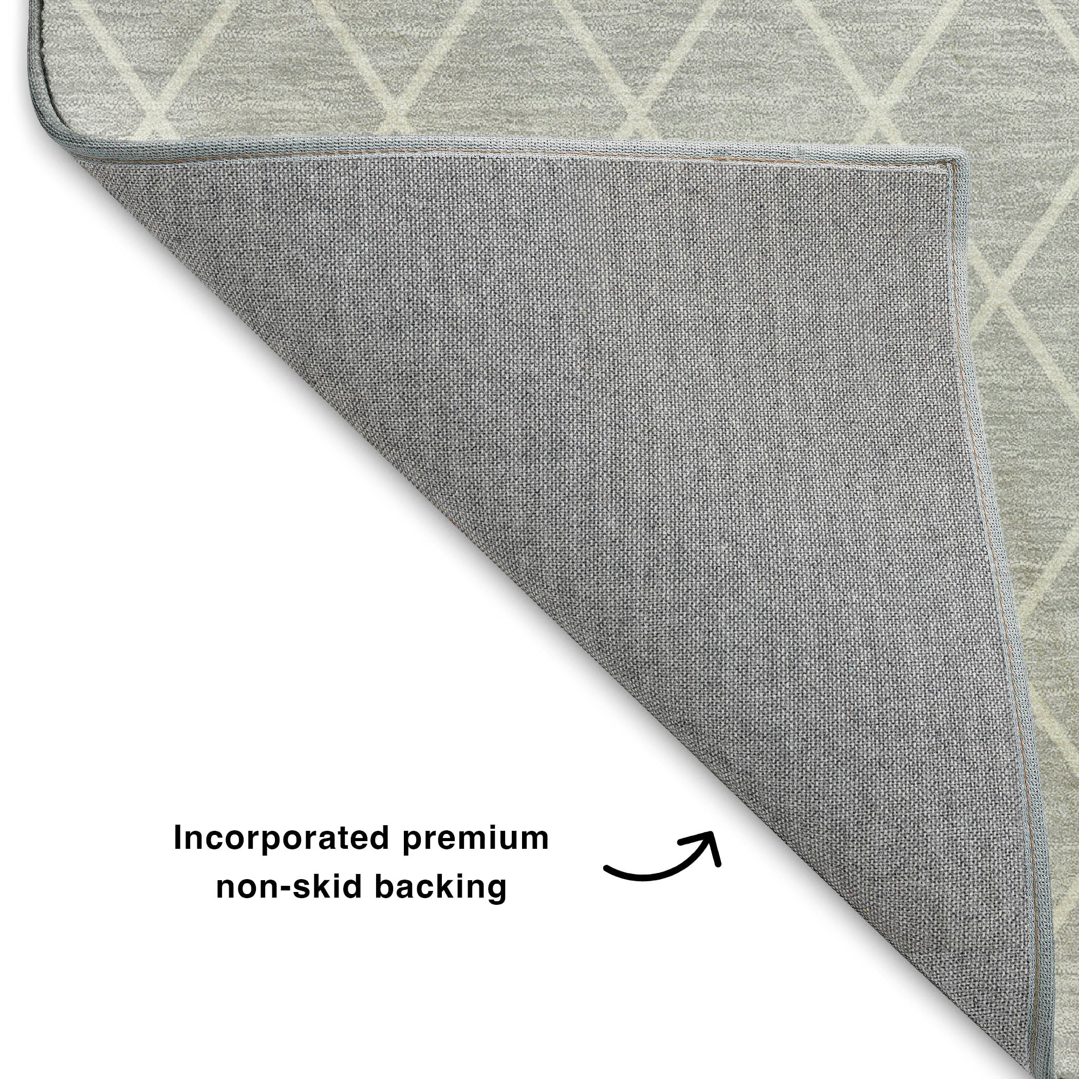 Luxury Washable Indoor/Outdoor Geometric TR15 Silver Gray Rug 1'8" x 2'6" #shape_Rectangle
