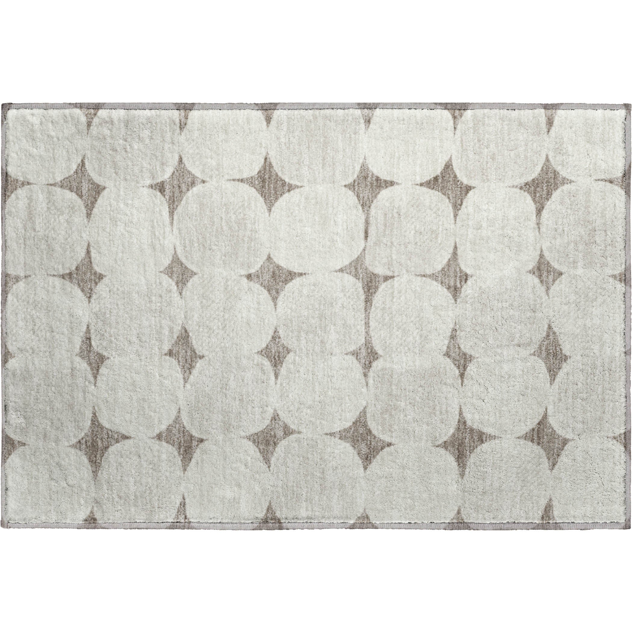 Luxury Washable Indoor/Outdoor Geometric TR16 Taupe Brown Rug 1'8" x 2'6" #shape_Rectangle