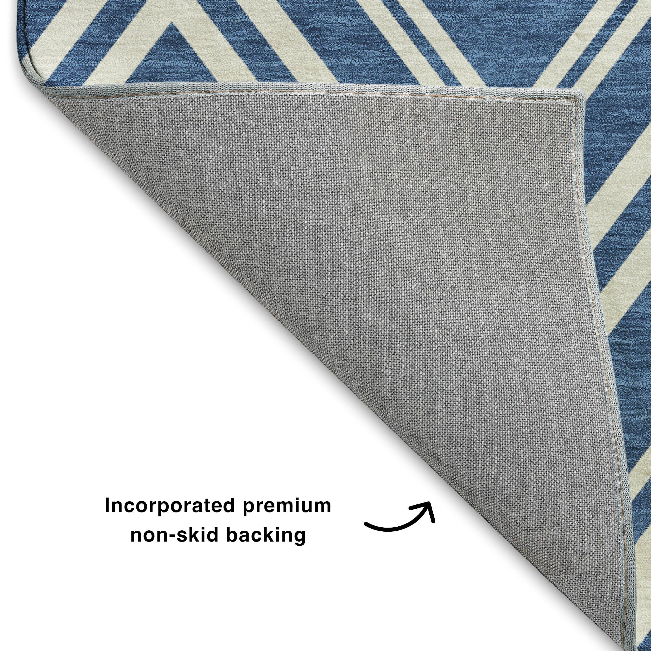 Luxury Washable Indoor/Outdoor Geometric TR17 Blue Rug 1'8" x 2'6" #shape_Rectangle