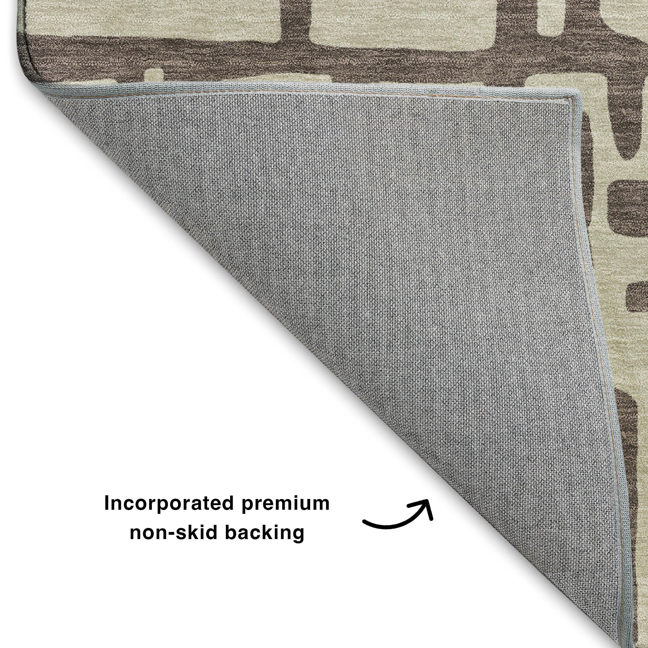 Luxury Washable Indoor/Outdoor Geometric TR1 Chocolate Brown Rug 1'8" x 2'6" #shape_Rectangle