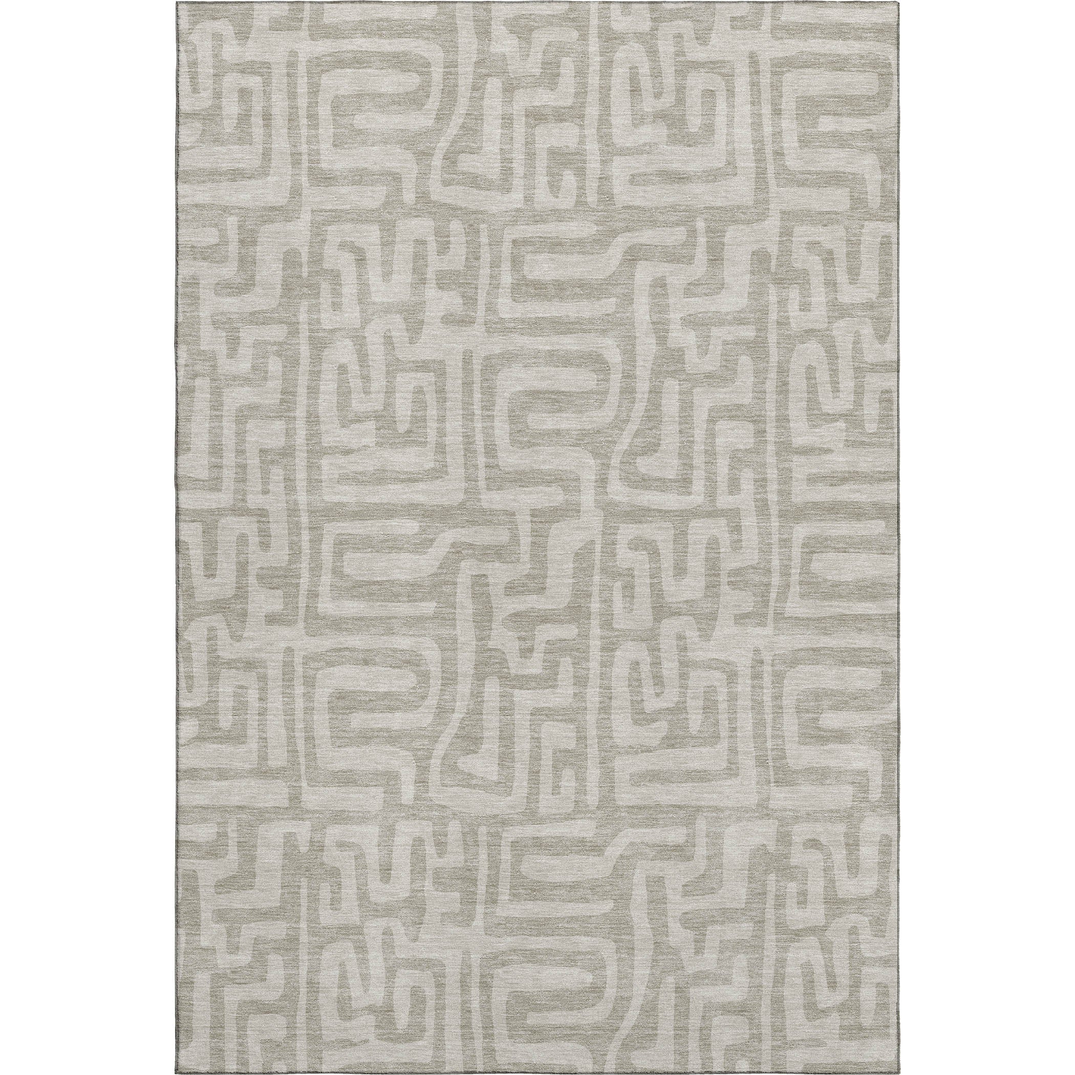 Luxury Washable Indoor/Outdoor Geometric TR1 Taupe Brown Rug 2'6" x 3'10" #shape_Rectangle