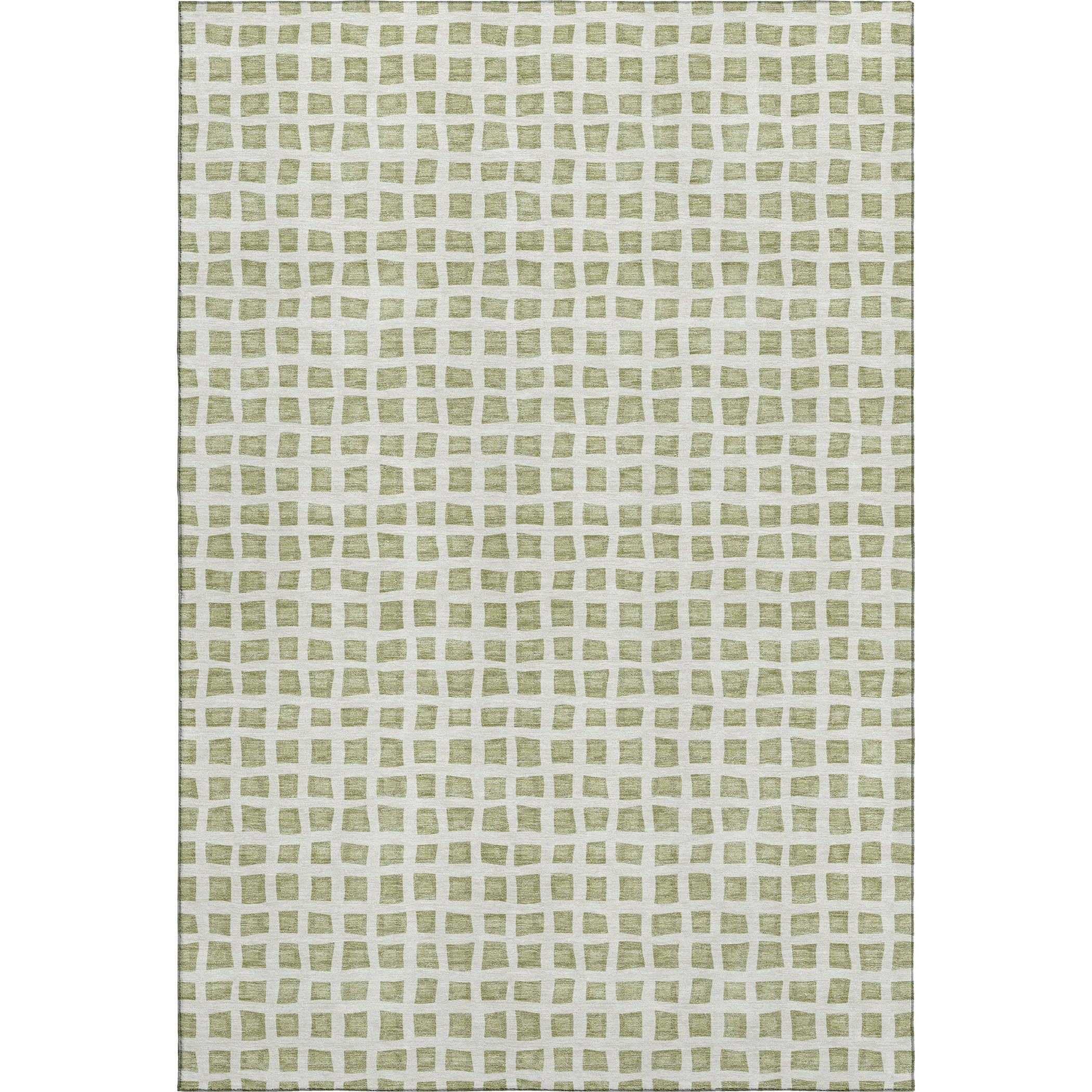 Luxury Washable Indoor/Outdoor Geometric TR4 Aloe Green Rug 2'6" x 3'10" #shape_Rectangle