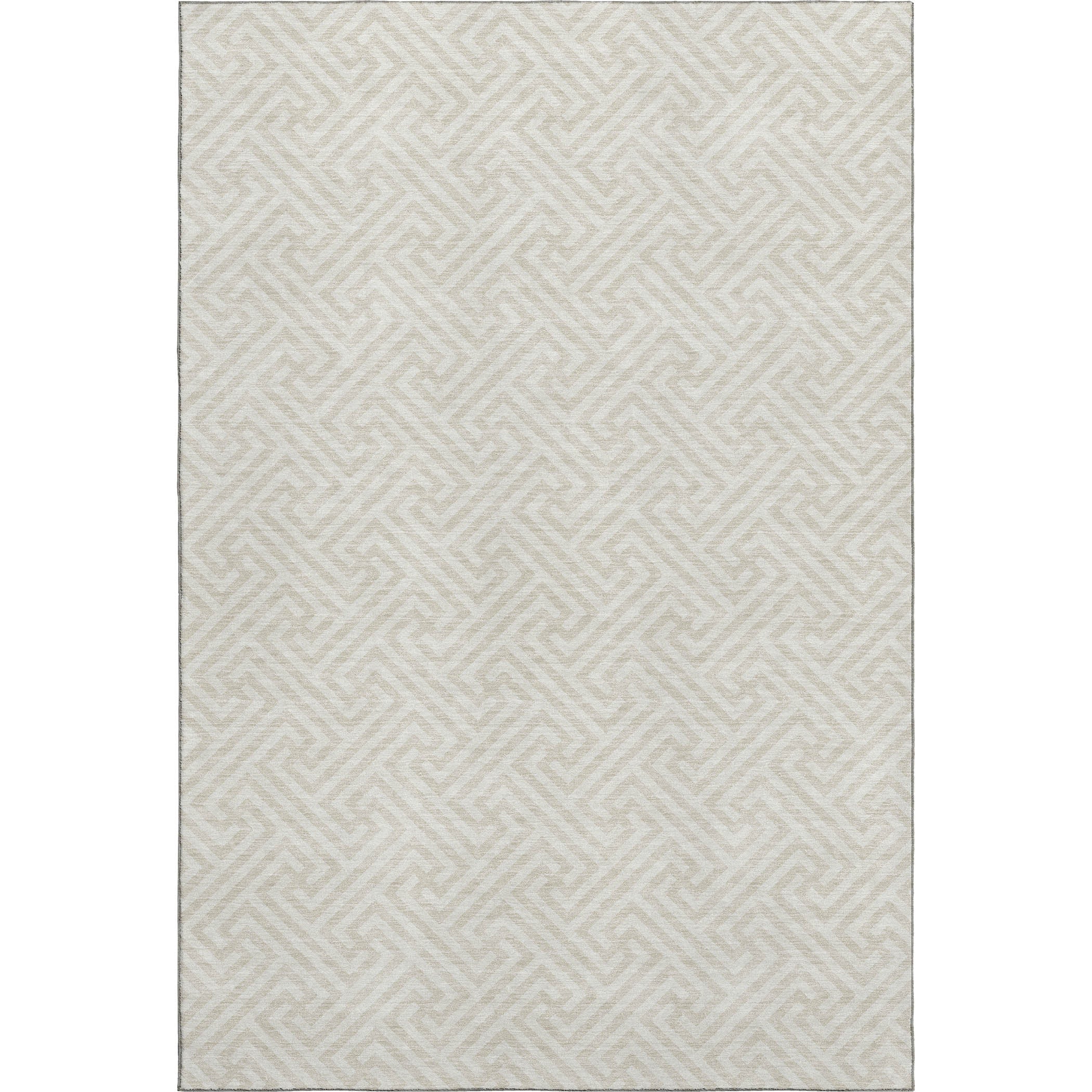 Luxury Washable Indoor/Outdoor Geometric TR5 Beige Brown Rug 2'6" x 3'10" #shape_Rectangle