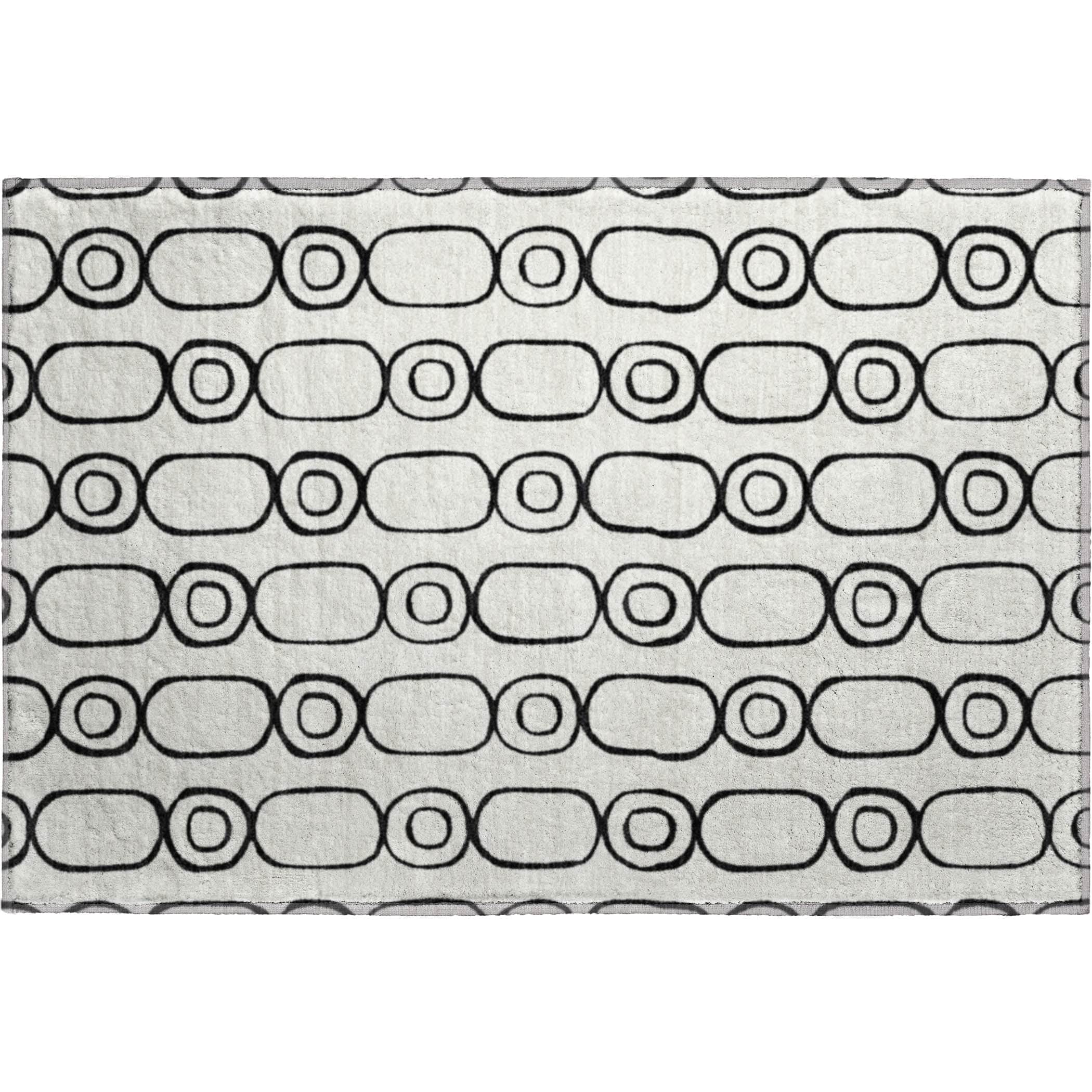 Luxury Washable Indoor/Outdoor Geometric TR6 Ivory Rug 1'8" x 2'6" #shape_Rectangle