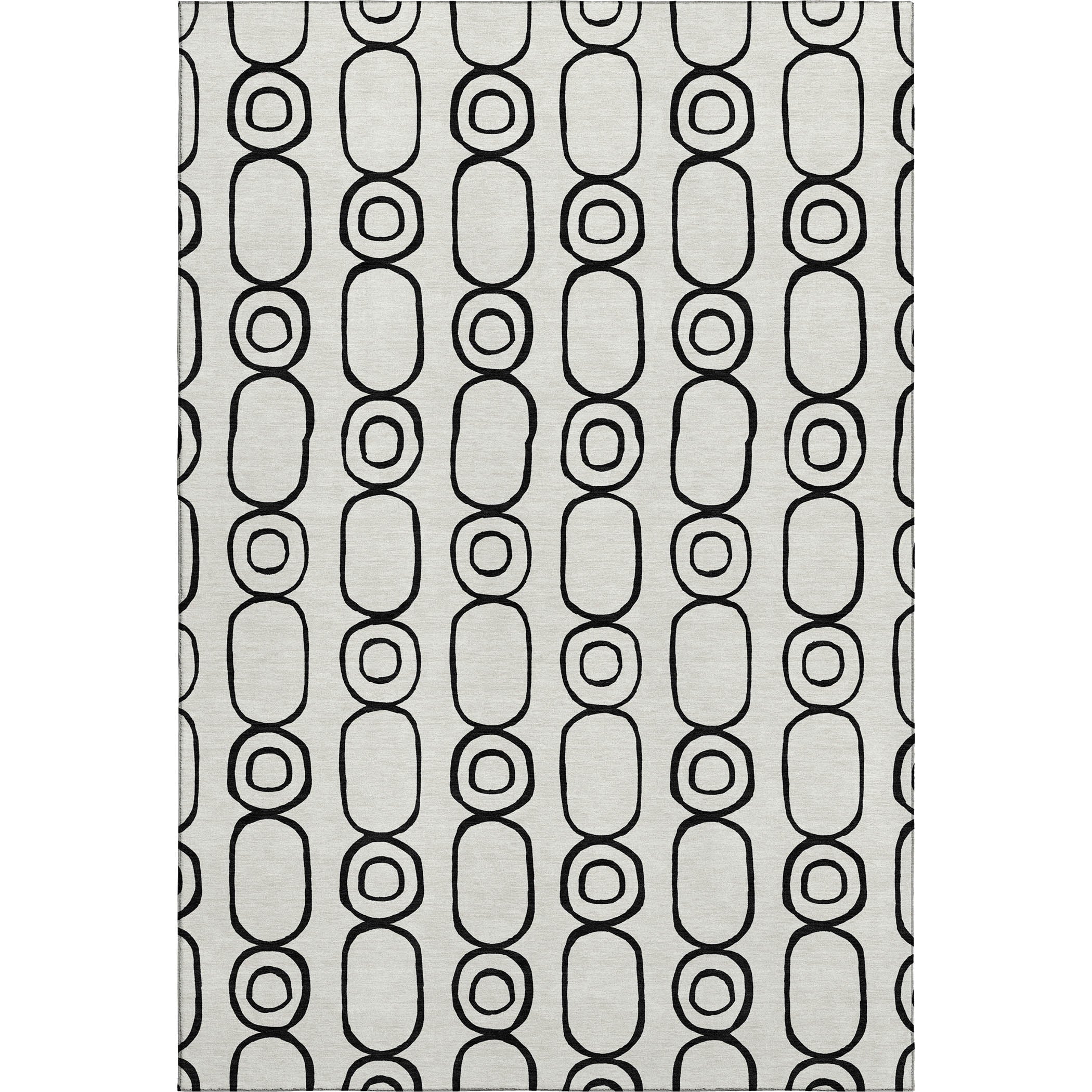 Luxury Washable Indoor/Outdoor Geometric TR6 Ivory Rug 2'6" x 3'10" #shape_Rectangle