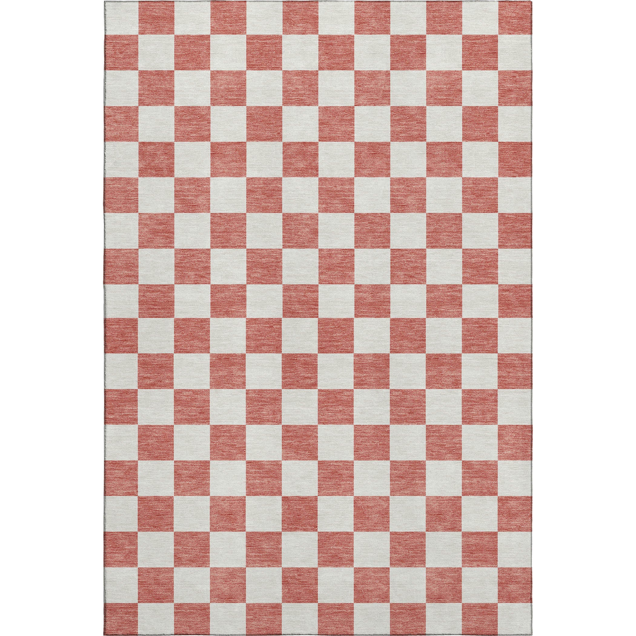 Luxury Washable Indoor/Outdoor Geometric TR7 Coral Orange Rug 2'6" x 3'10" #shape_Rectangle