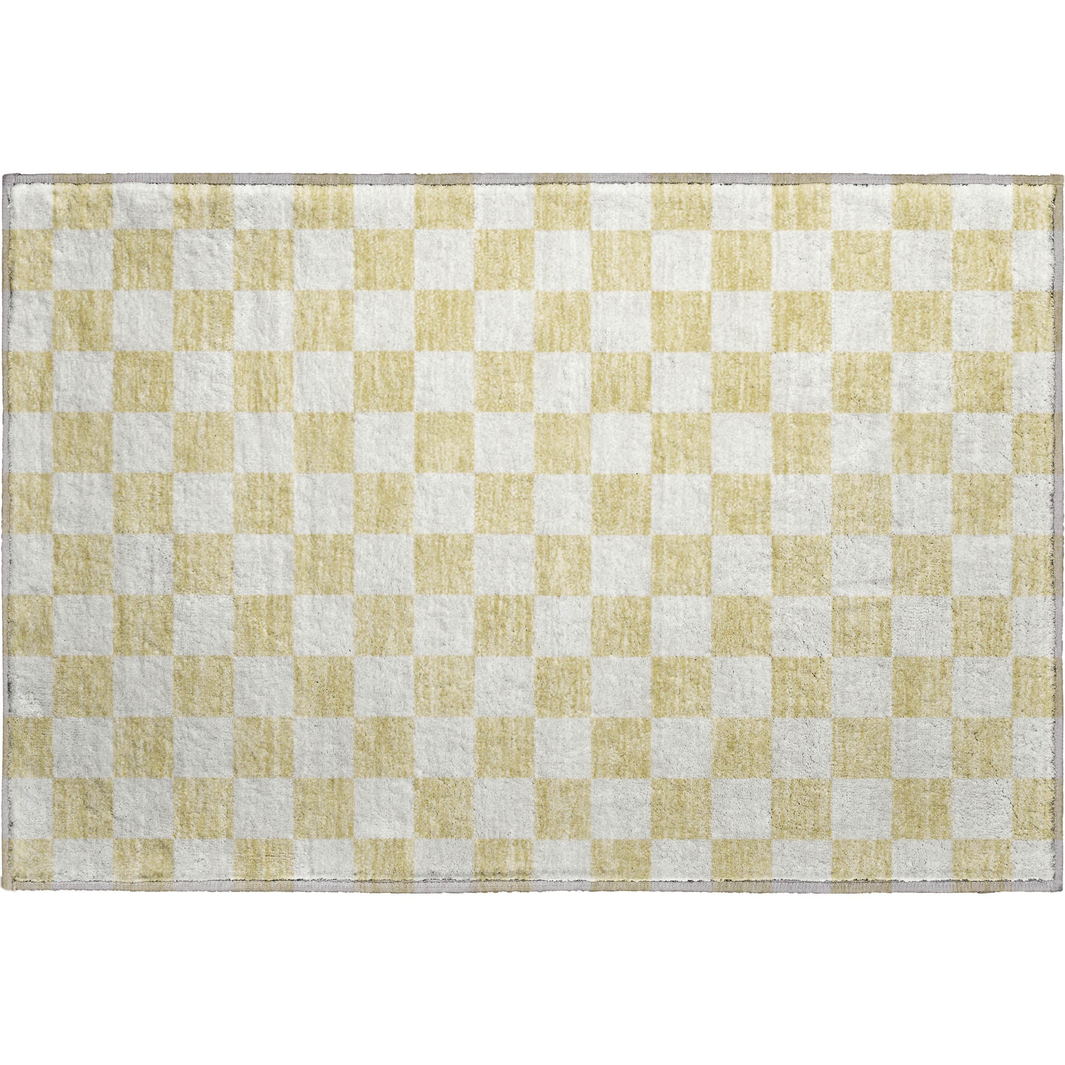 Luxury Washable Indoor/Outdoor Geometric TR7 Wheat Gold Rug 1'8" x 2'6" #shape_Rectangle