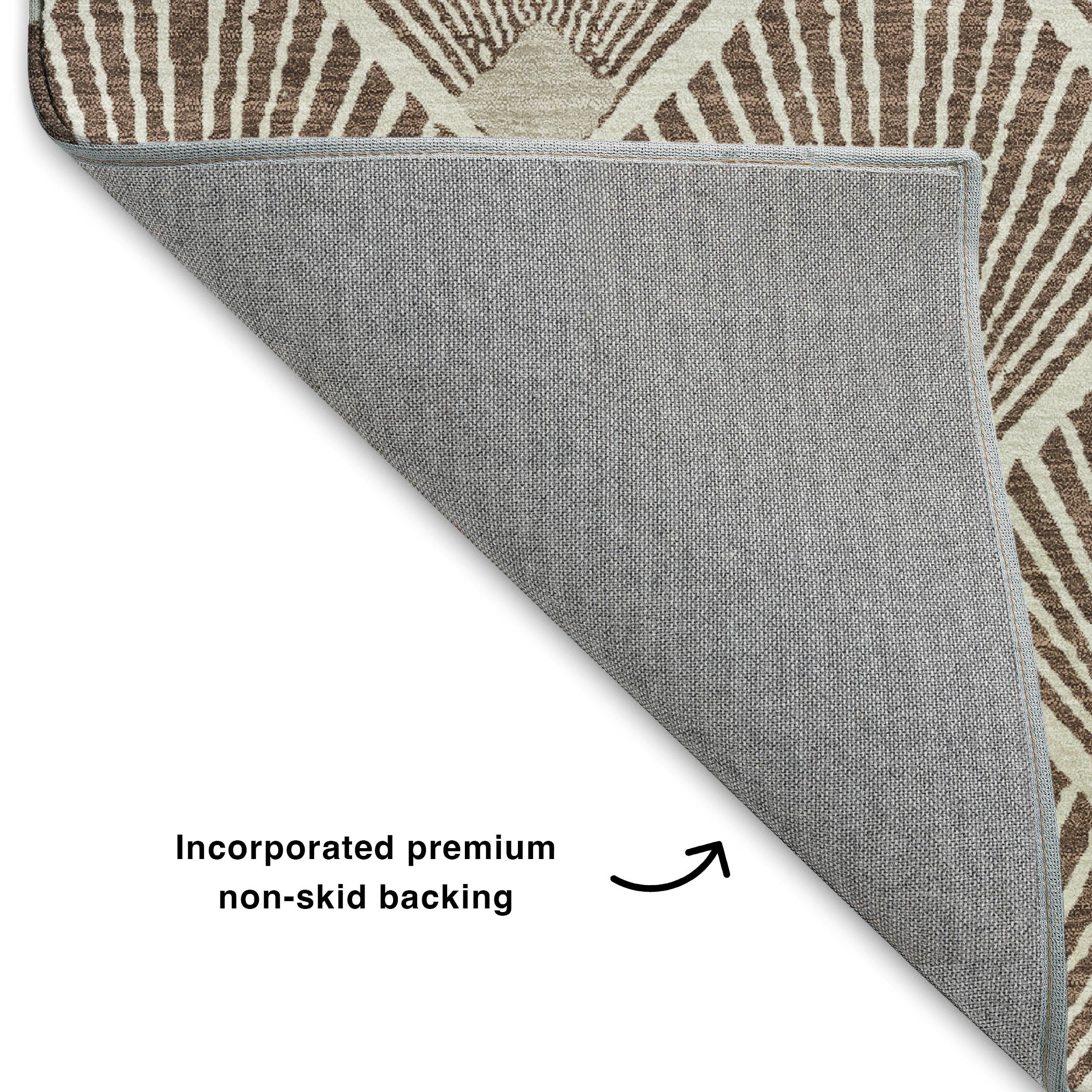 Luxury Washable Indoor/Outdoor Geometric TR9 Brown Rug 1'8" x 2'6" #shape_Rectangle