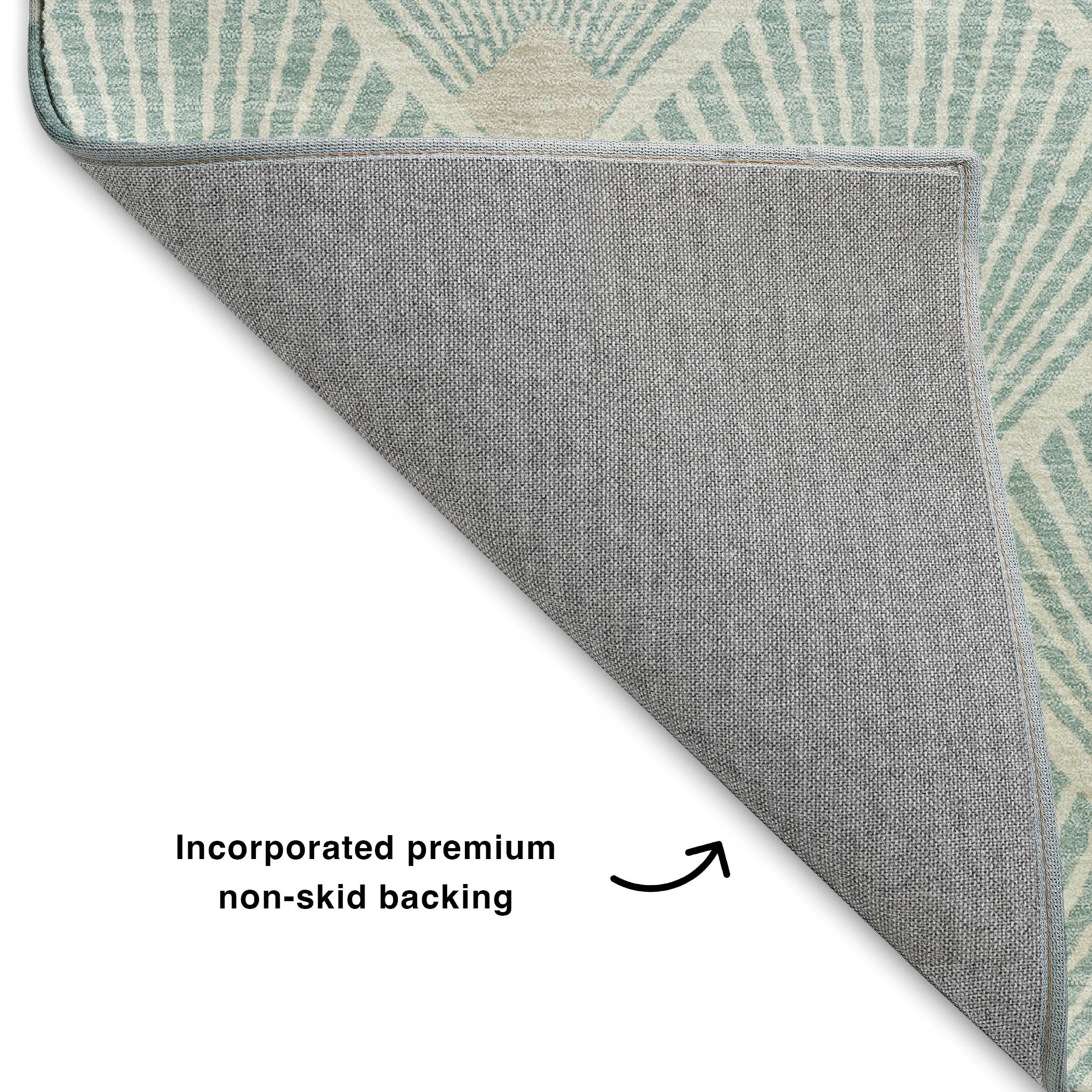 Luxury Washable Indoor/Outdoor Geometric TR9 Seafoam Blue Rug 1'8" x 2'6" #shape_Rectangle