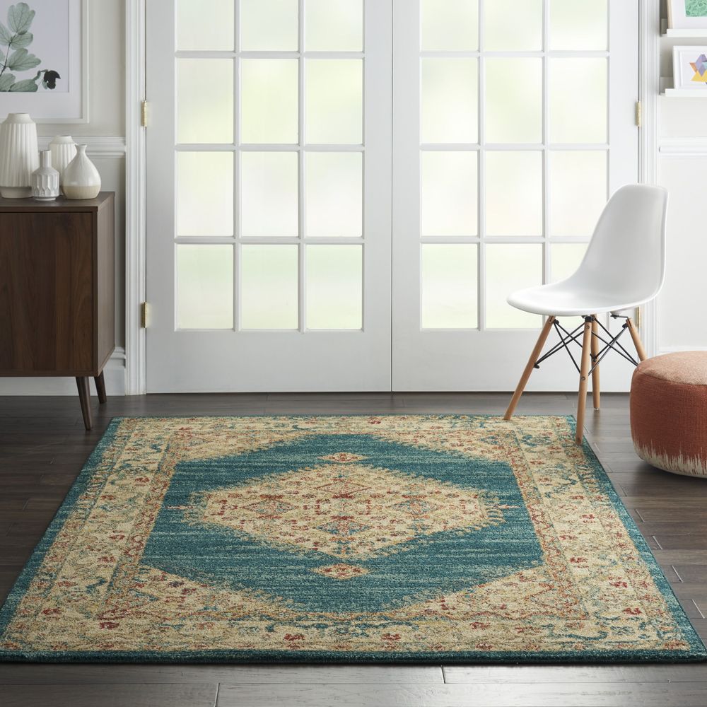 Traditional Vintage TRV03 Teal/Blue Rugs #color_teal/blue
