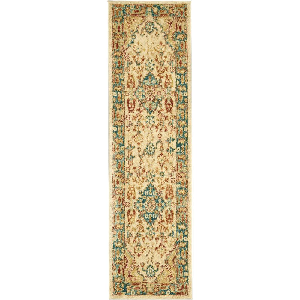 Traditional Vintage TRV04 Ivory/Teal Rugs #color_ivory/teal