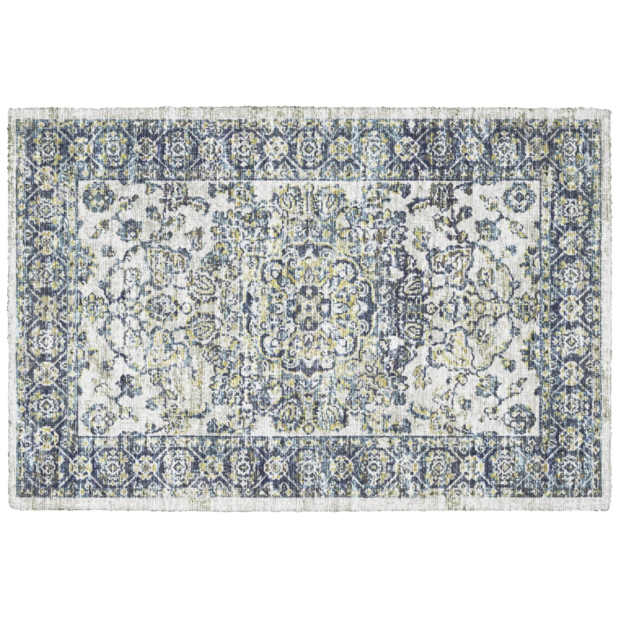 Indoor/Outdoor Traditional TU1 Silver Gray Rug 1'8" x 2'6" #shape_Rectangle