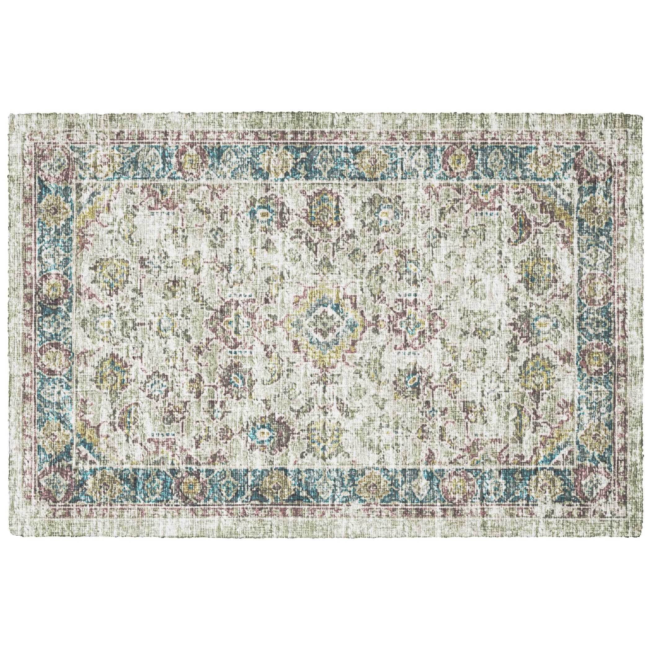 Indoor/Outdoor Traditional TU7 Linen Ivory Rug 1'8" x 2'6" #shape_Rectangle