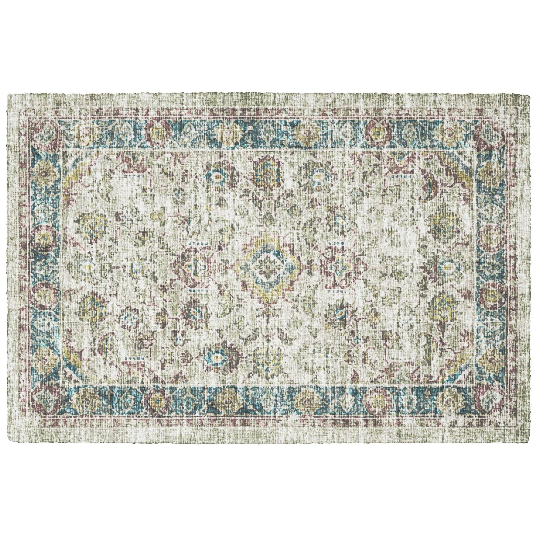 Indoor/Outdoor Traditional TU7 Linen Ivory Rug 1'8" x 2'6" #shape_Rectangle
