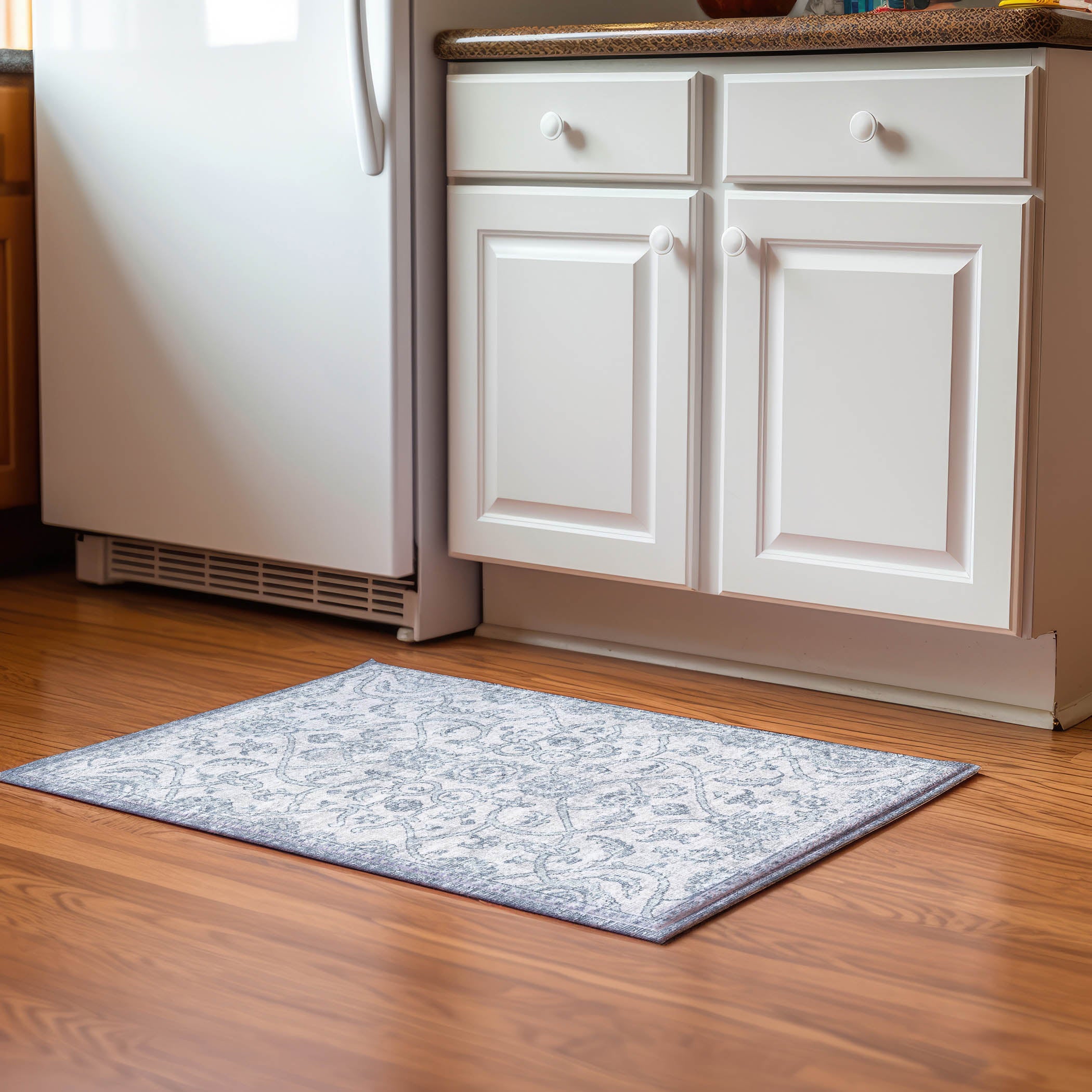 Indoor/Outdoor Traditional TU8 Denim Blue Rug 1'8" x 2'6" #shape_Rectangle