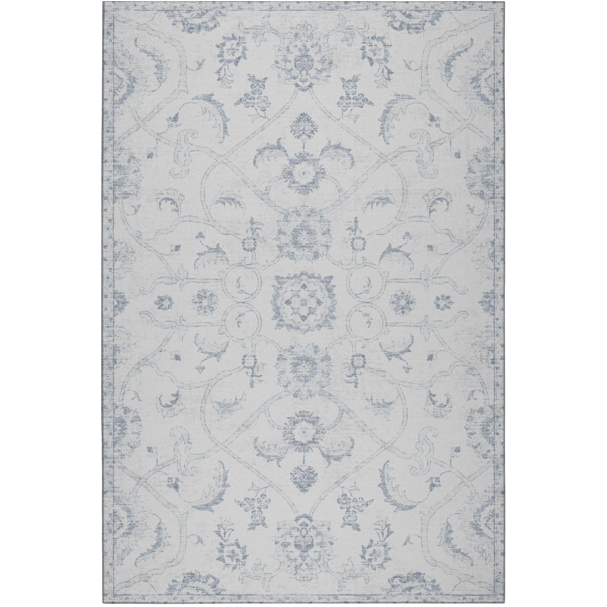 Indoor/Outdoor Traditional TU8 Denim Blue Rug 3' x 5' #shape_Rectangle