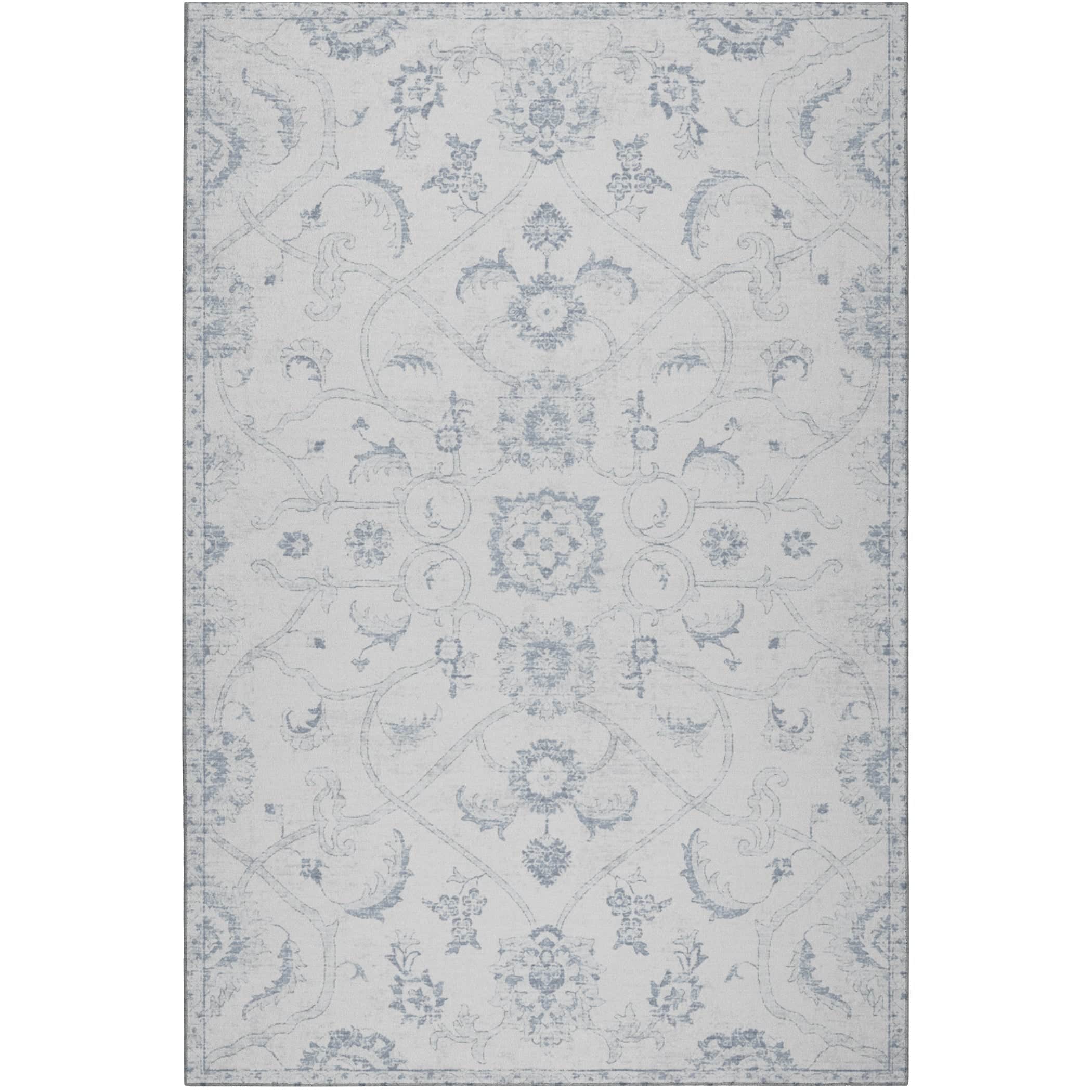 Indoor/Outdoor Traditional TU8 Denim Blue Rug 3' x 5' #shape_Rectangle