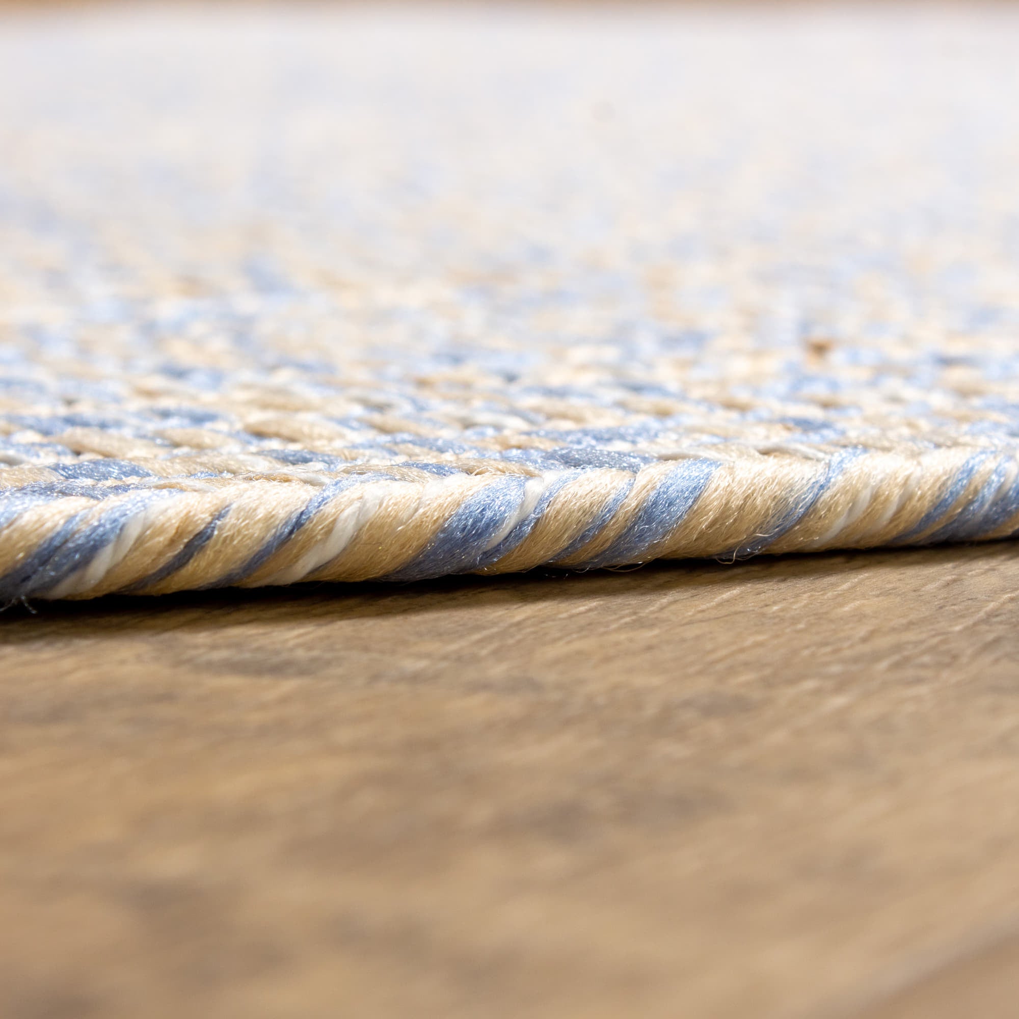 Cantebury CAN01F Blue, Beige Braided Rug #color_blue, beige