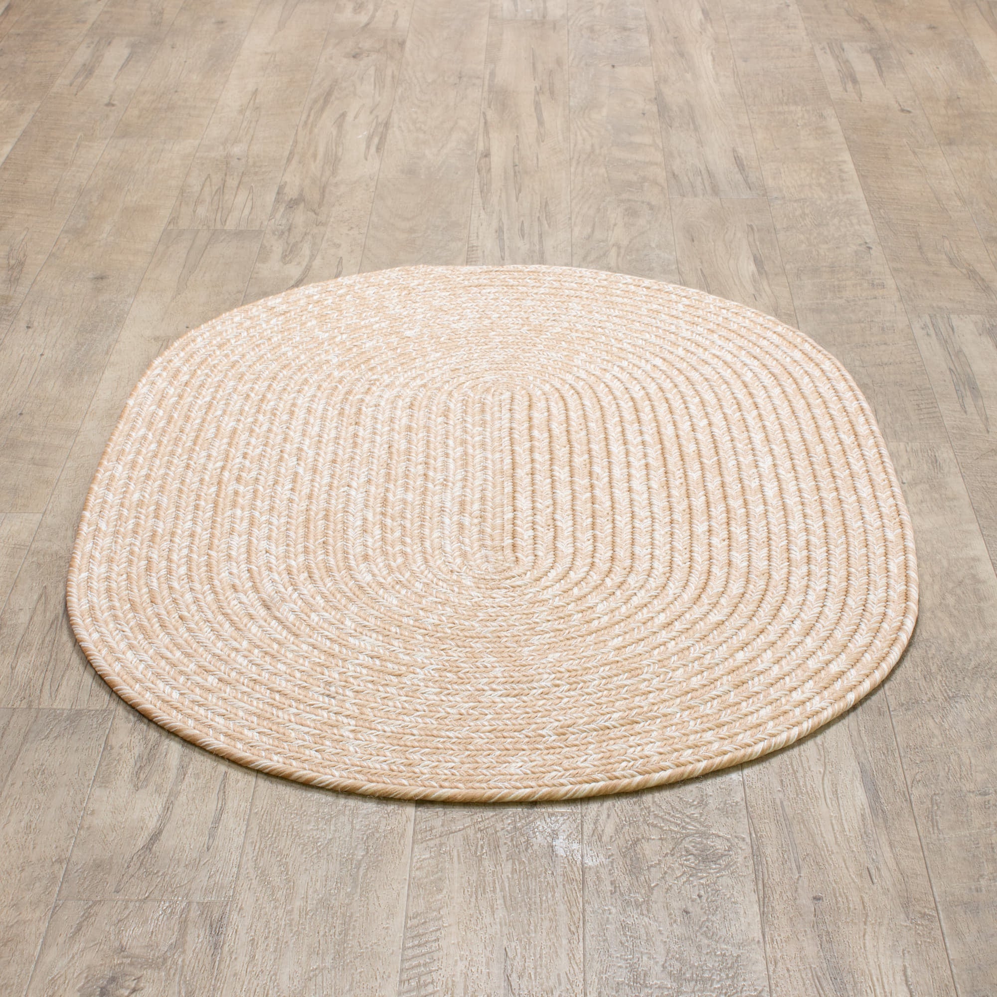 Cantebury CAN01H Beige / Brown Braided Rug #color_beige / brown