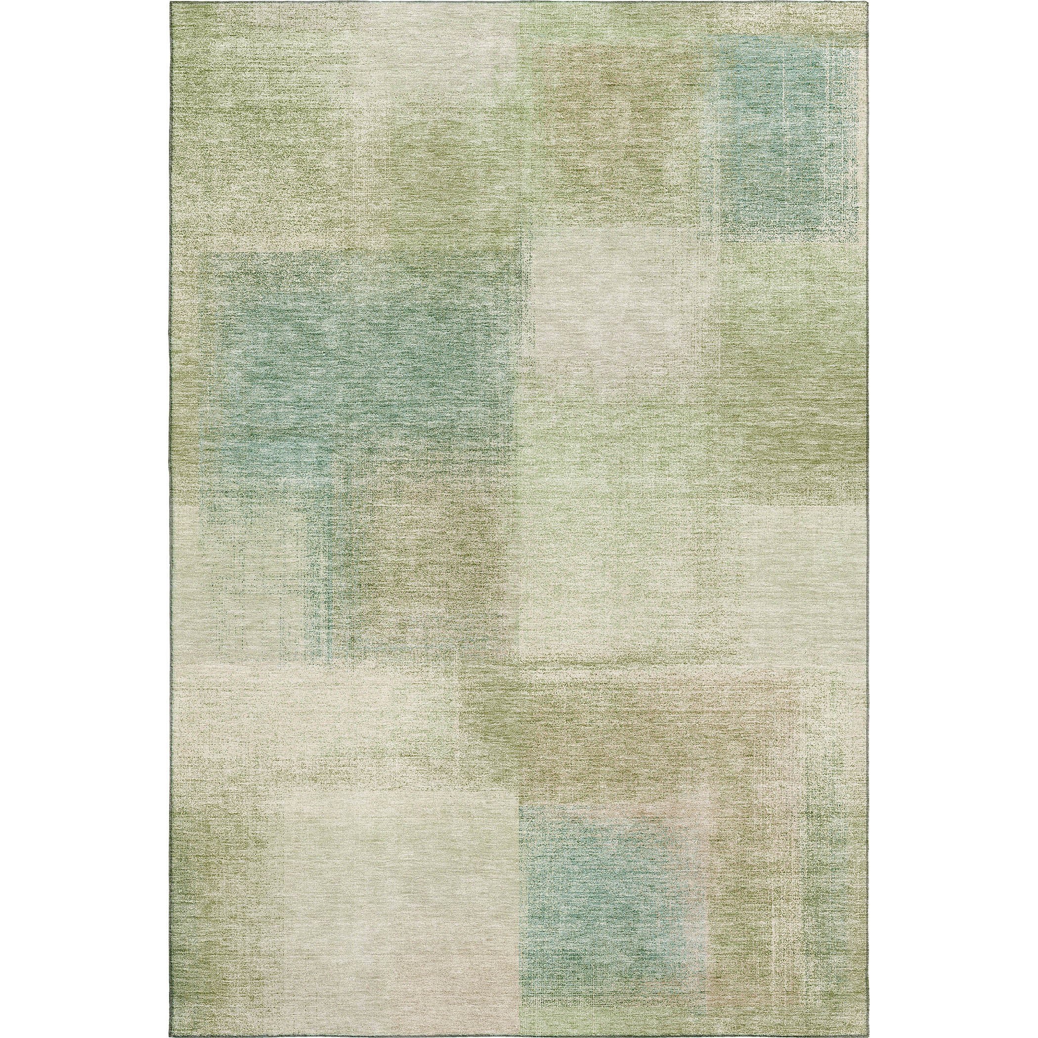 Luxury Washable Indoor/Outdoor Transitional TV10 Fern Green Rug 2'6" x 3'10" #shape_Rectangle